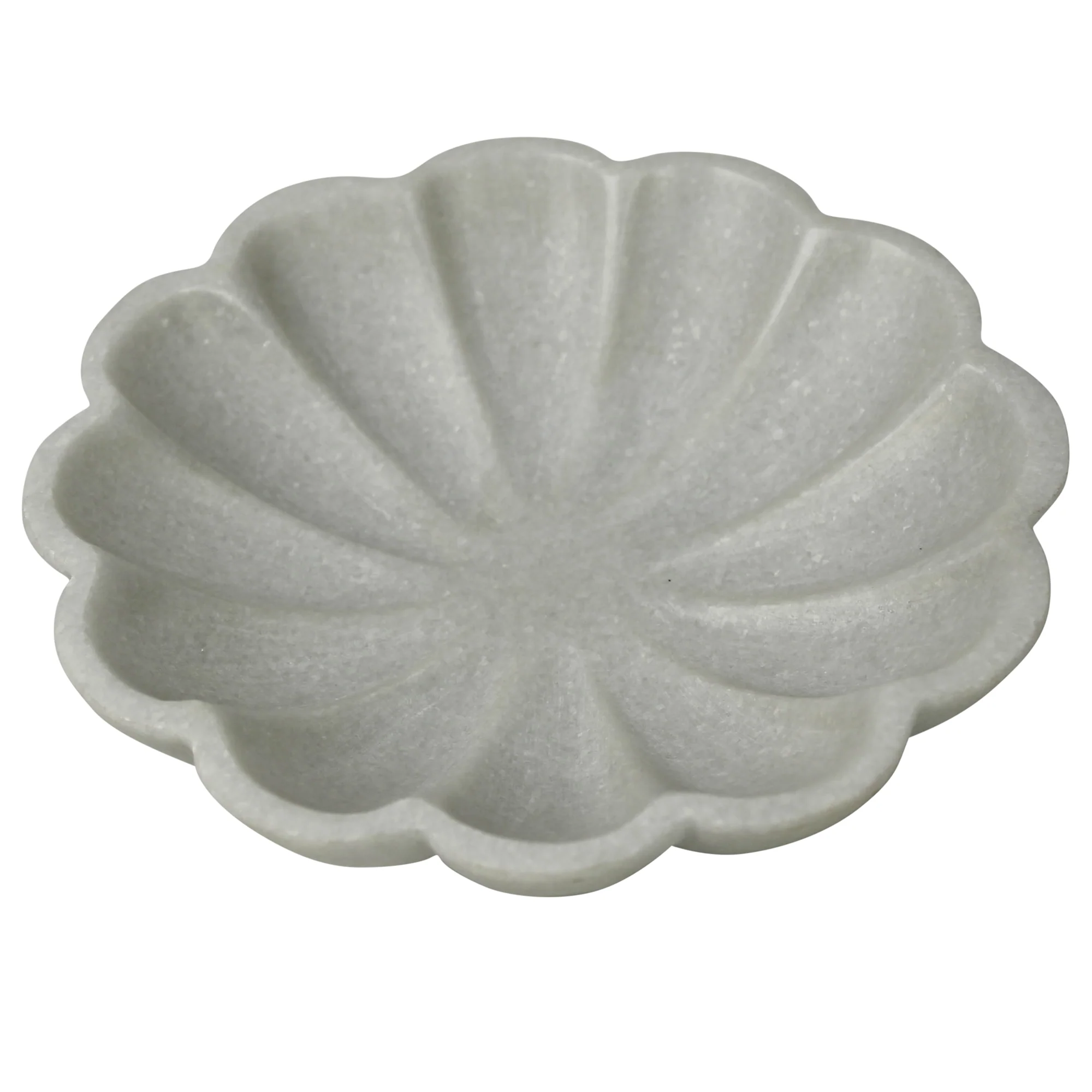Capri Scalloped Bowl, Marble Set Of 2 By HomArt - Image 3