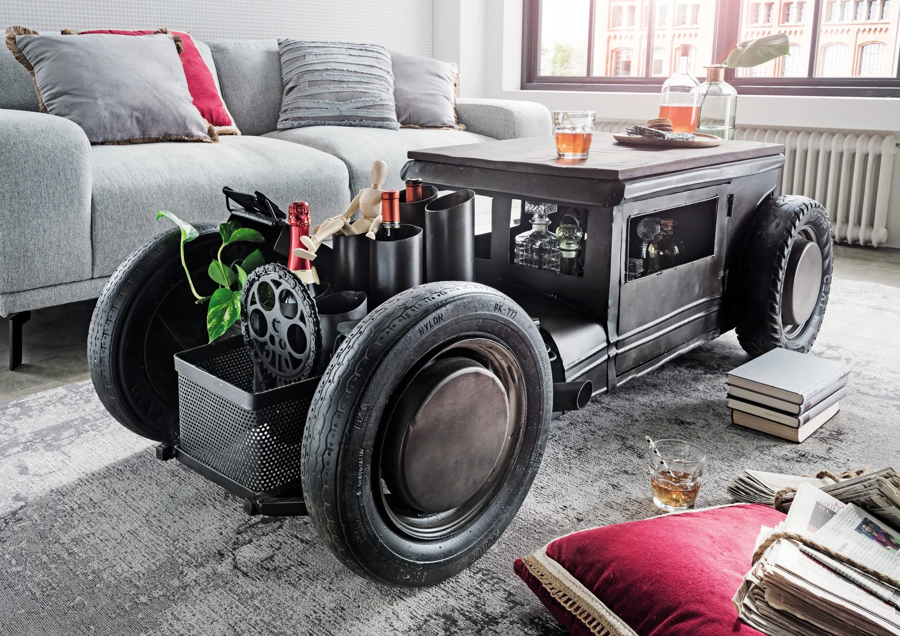Car Coffee Table By Homeroots - Image 5
