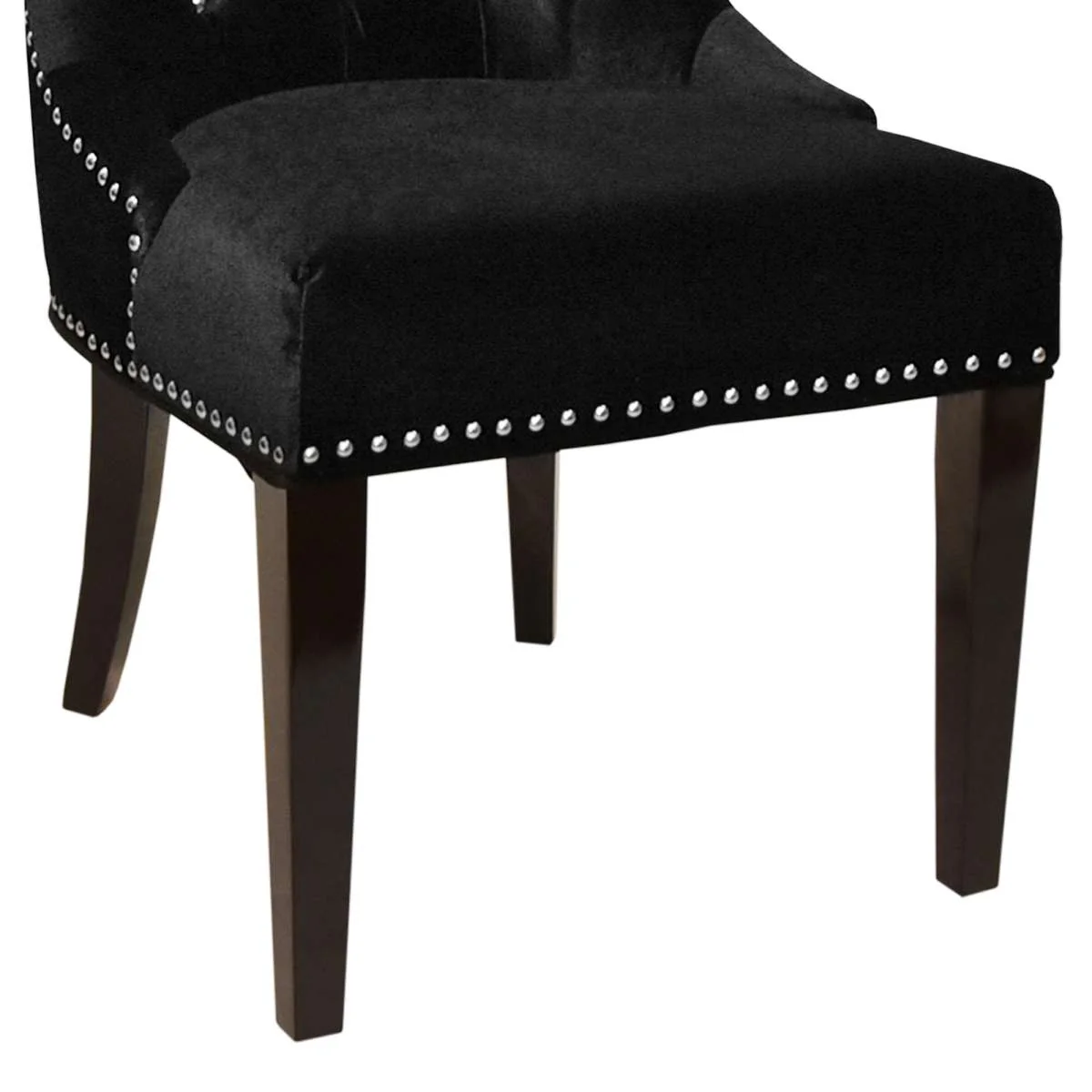 Carlyle Tufted Velvet Side Chair with Nailhead Trim By Armen Living - Image 3