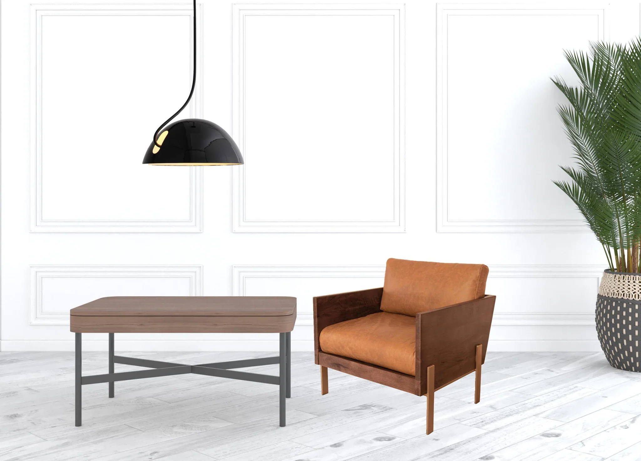 Carmel Brown Top Grain Leather And Gold Arm Chair By Homeroots - Image 2