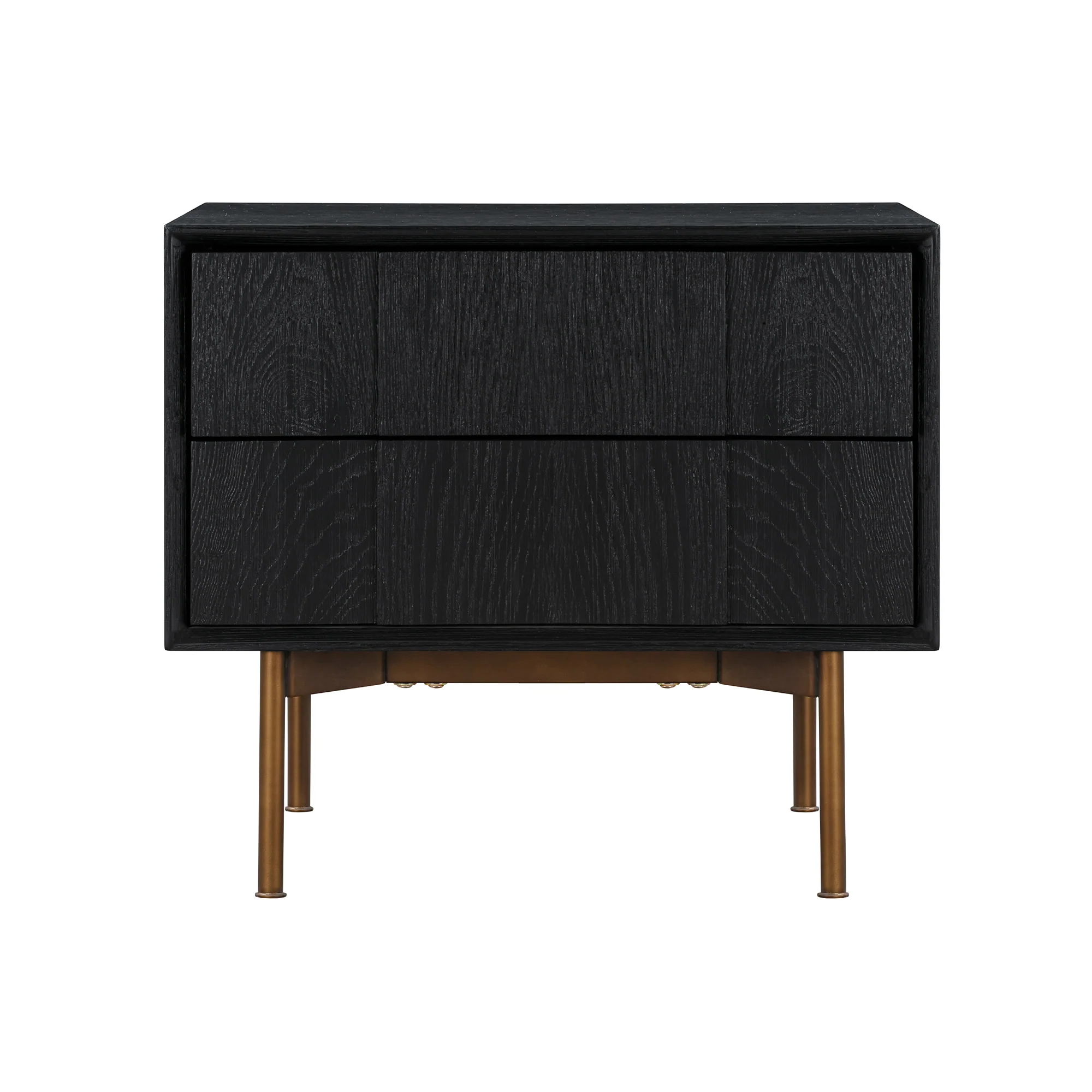Carnaby King 3 Piece Bedroom Set in Black Brushed Oak Wood By Armen Living - Image 5