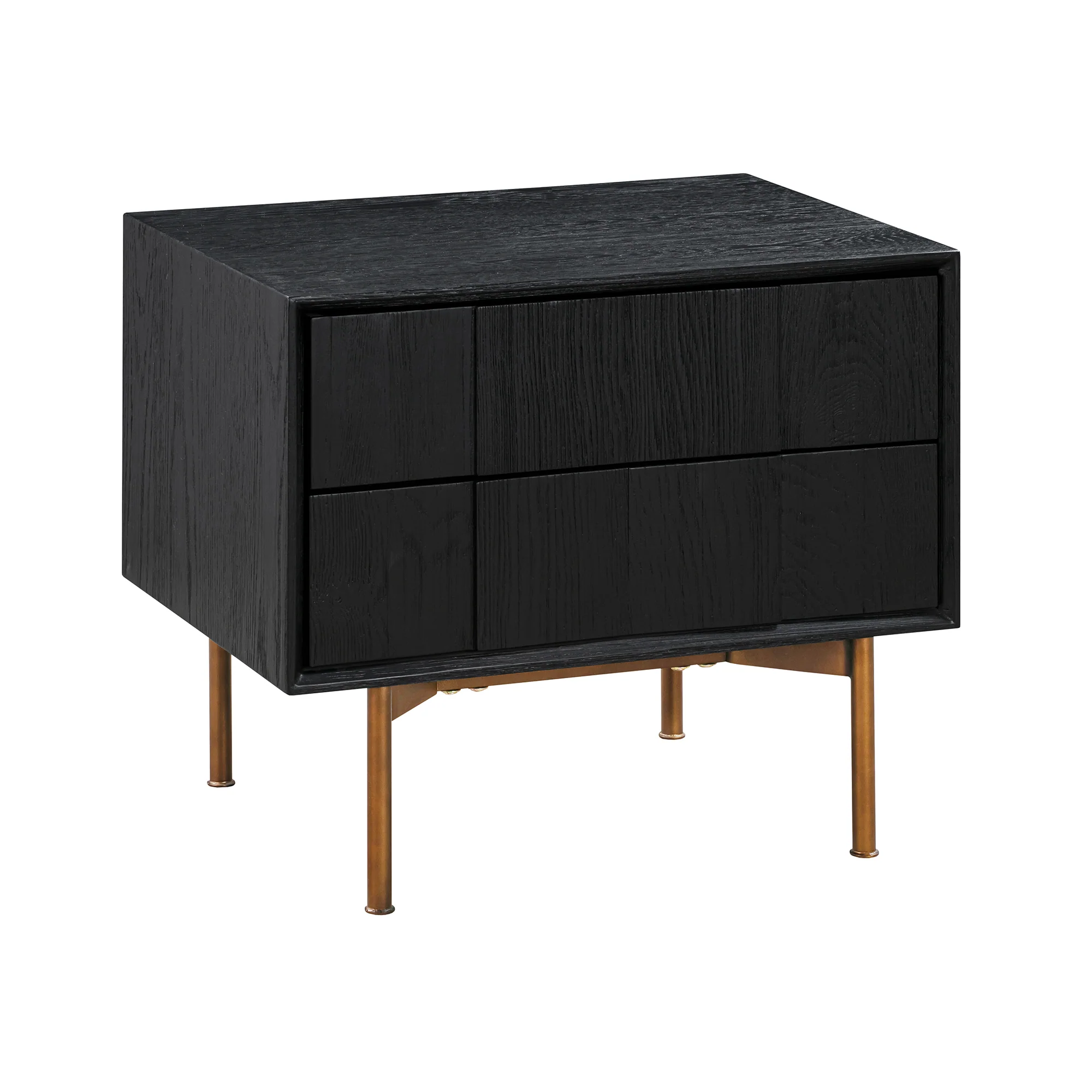 Carnaby King 4 Piece Bedroom Set in Black Brushed Oak Wood By Armen Living - Image 10