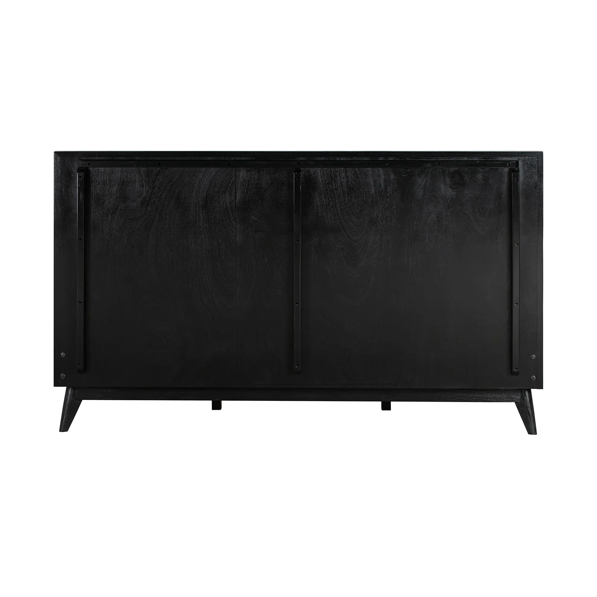 Carnaby King Platform Bed Frame in Black Brushed Oak Wood By Armen Living - Image 7