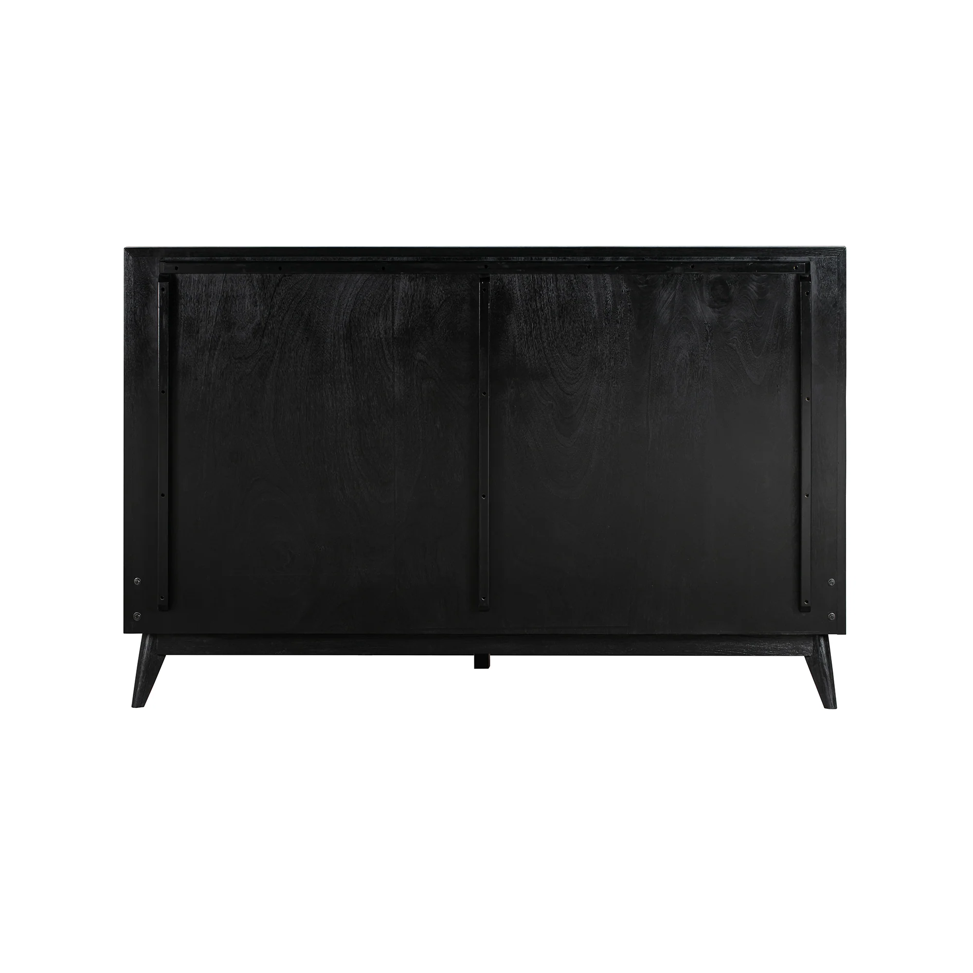 Carnaby Queen Platform Bed Frame in Black Brushed Oak Wood By Armen Living - Image 7