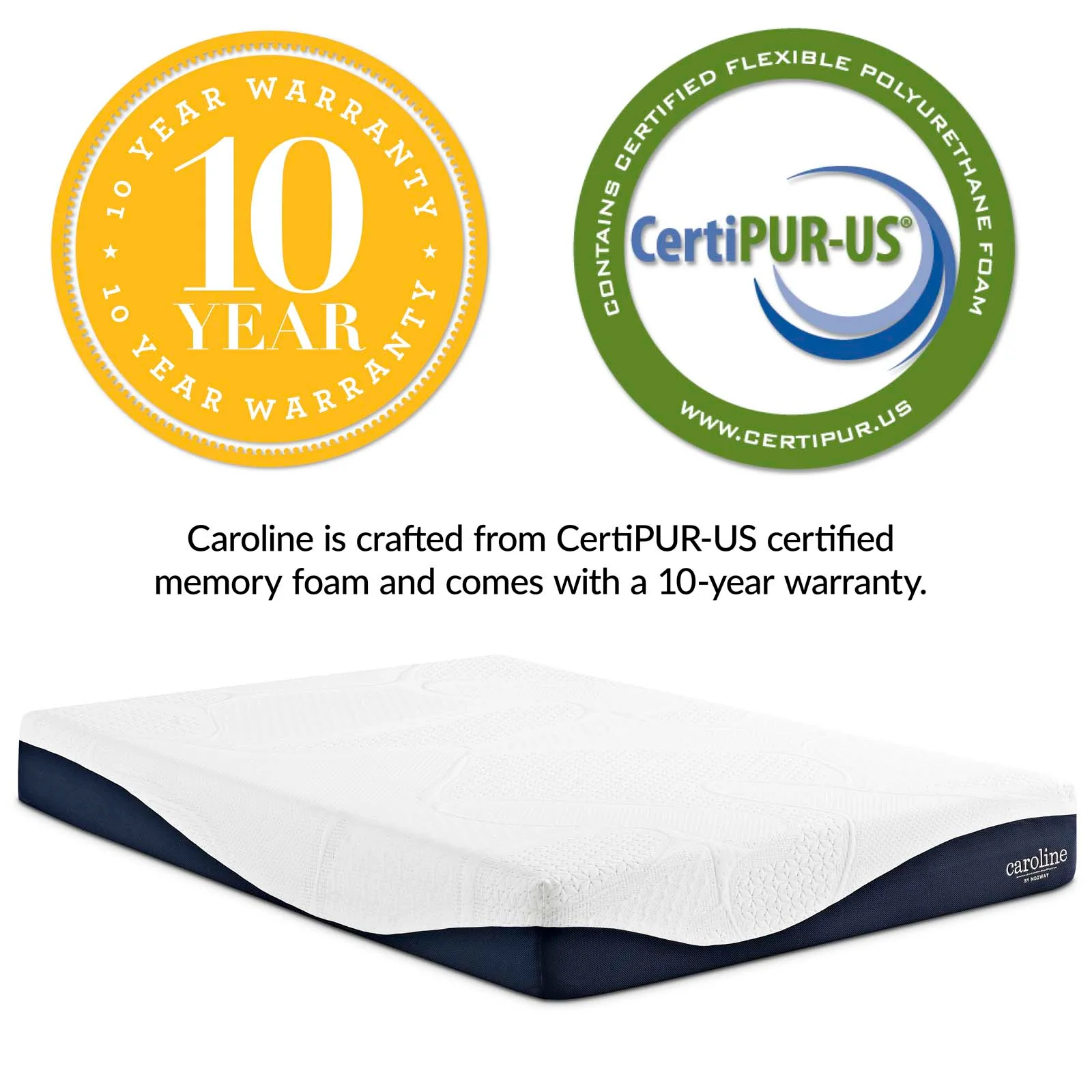Caroline 10" Queen Memory Foam Mattress By Modway - MOD-5739 - Image 4