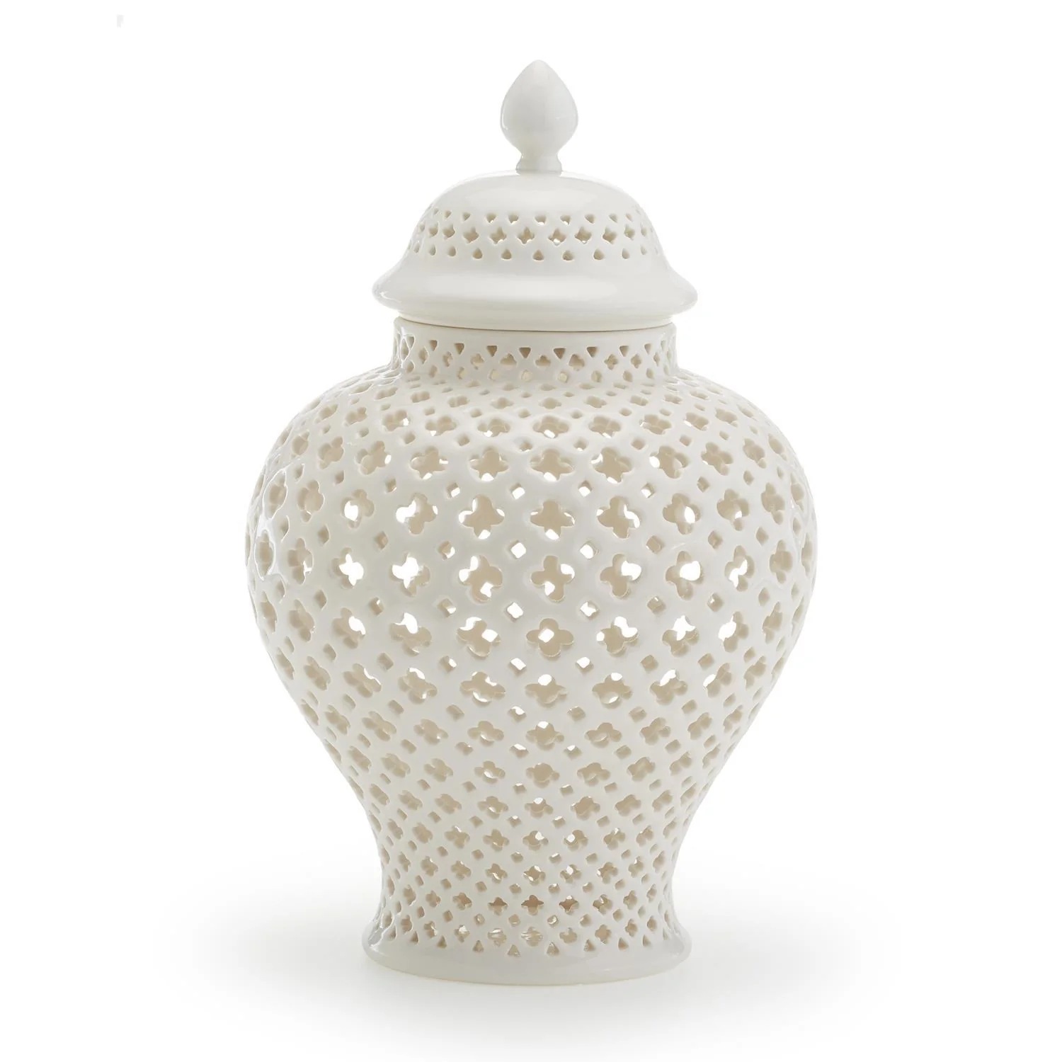 Carthage Pierced Covered Lantern Set Of 4 By Two's Company - Image 2