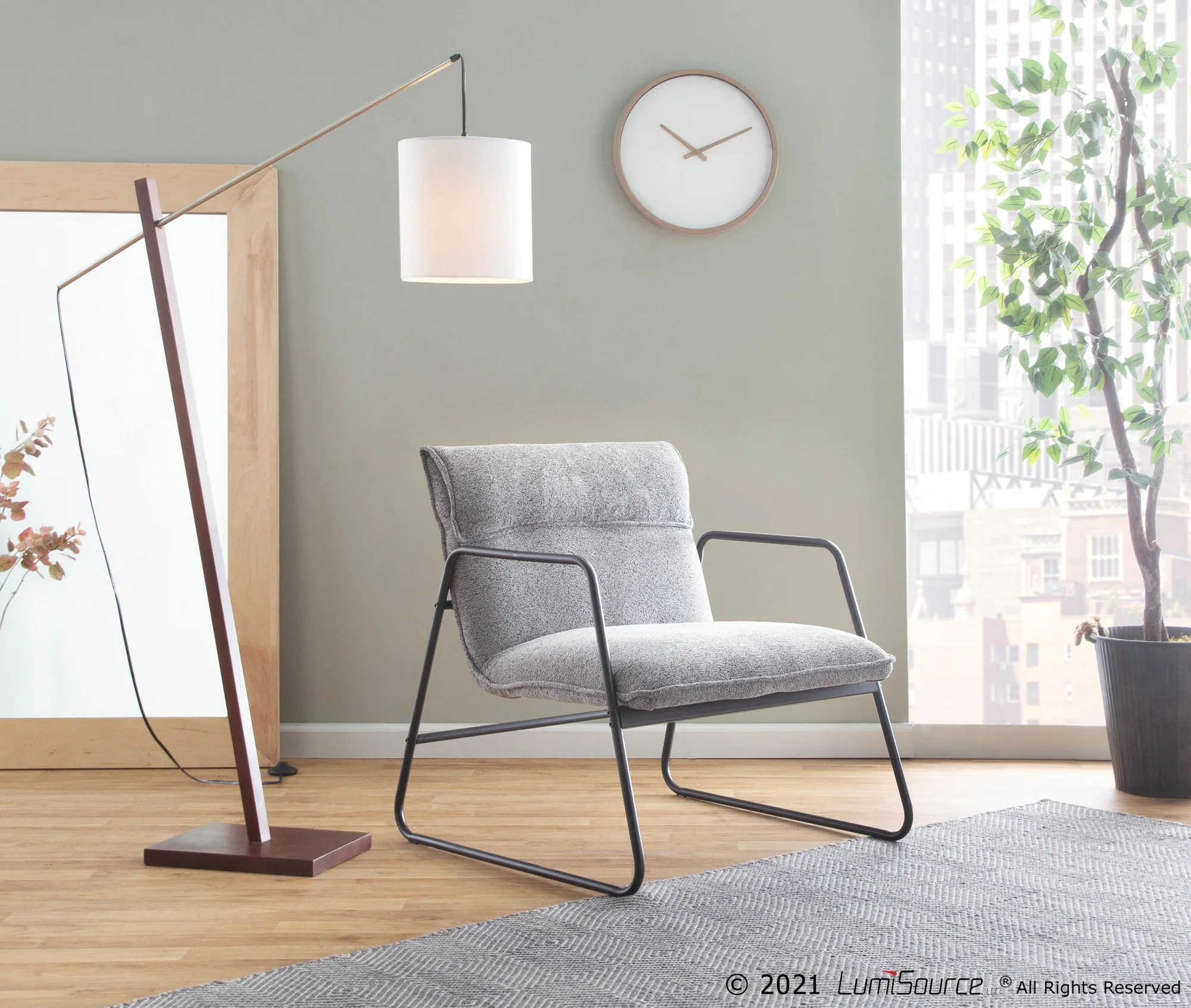 Casper Arm Chair By LumiSource - CHR-CASPERARM BKNGY - Image 3