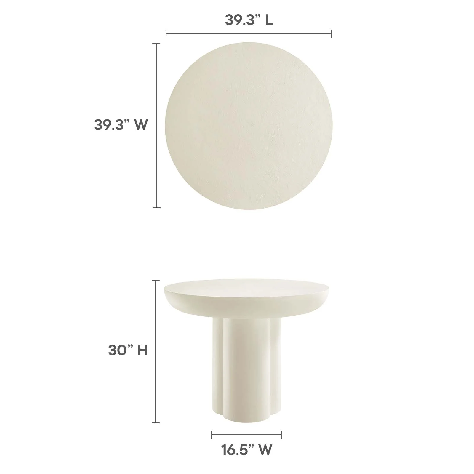 Caspian 40" Round Concrete Dining Table By Modway - EEI-6762 - Image 17