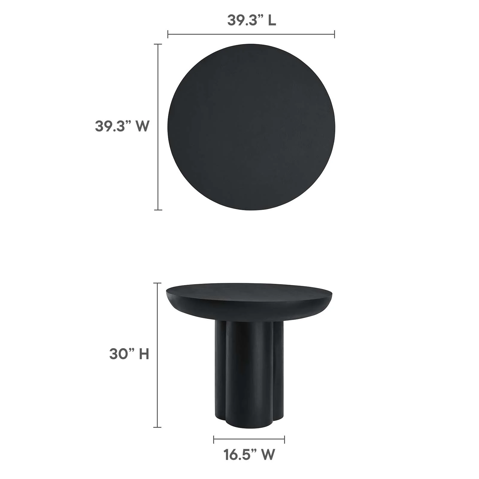 Caspian 40" Round Concrete Dining Table By Modway - EEI-6762 - Image 8