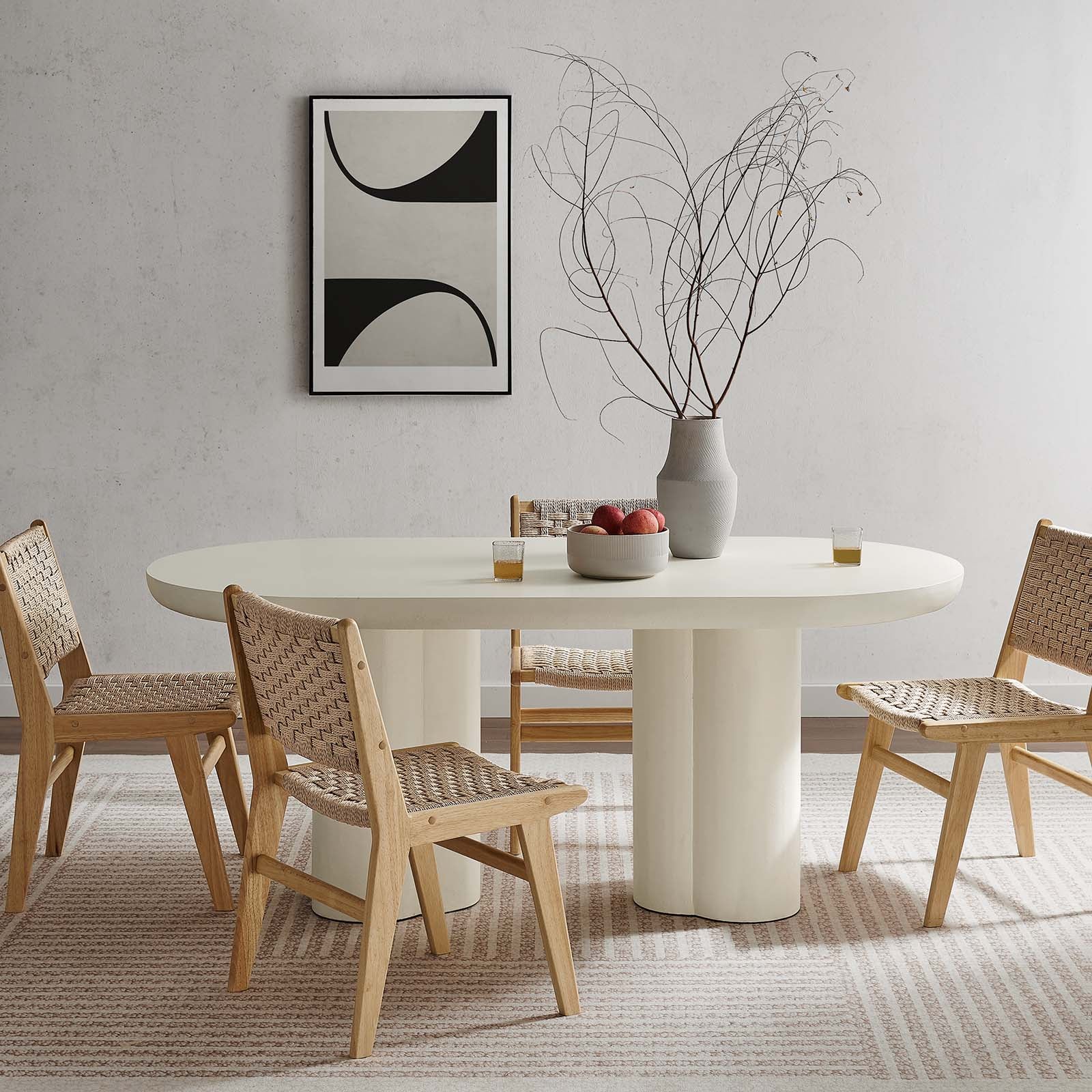 Caspian 72" Oval Concrete Dining Table By Modway - EEI-6764 - Image 11