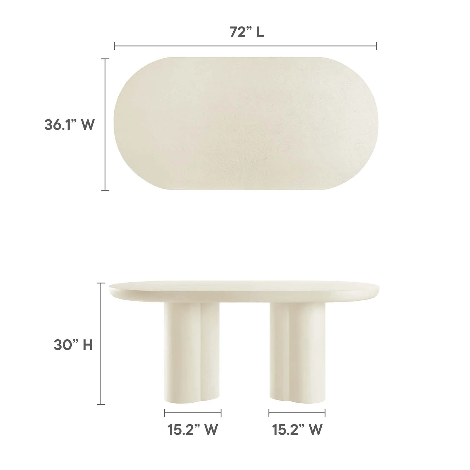 Caspian 72" Oval Concrete Dining Table By Modway - EEI-6764 - Image 17