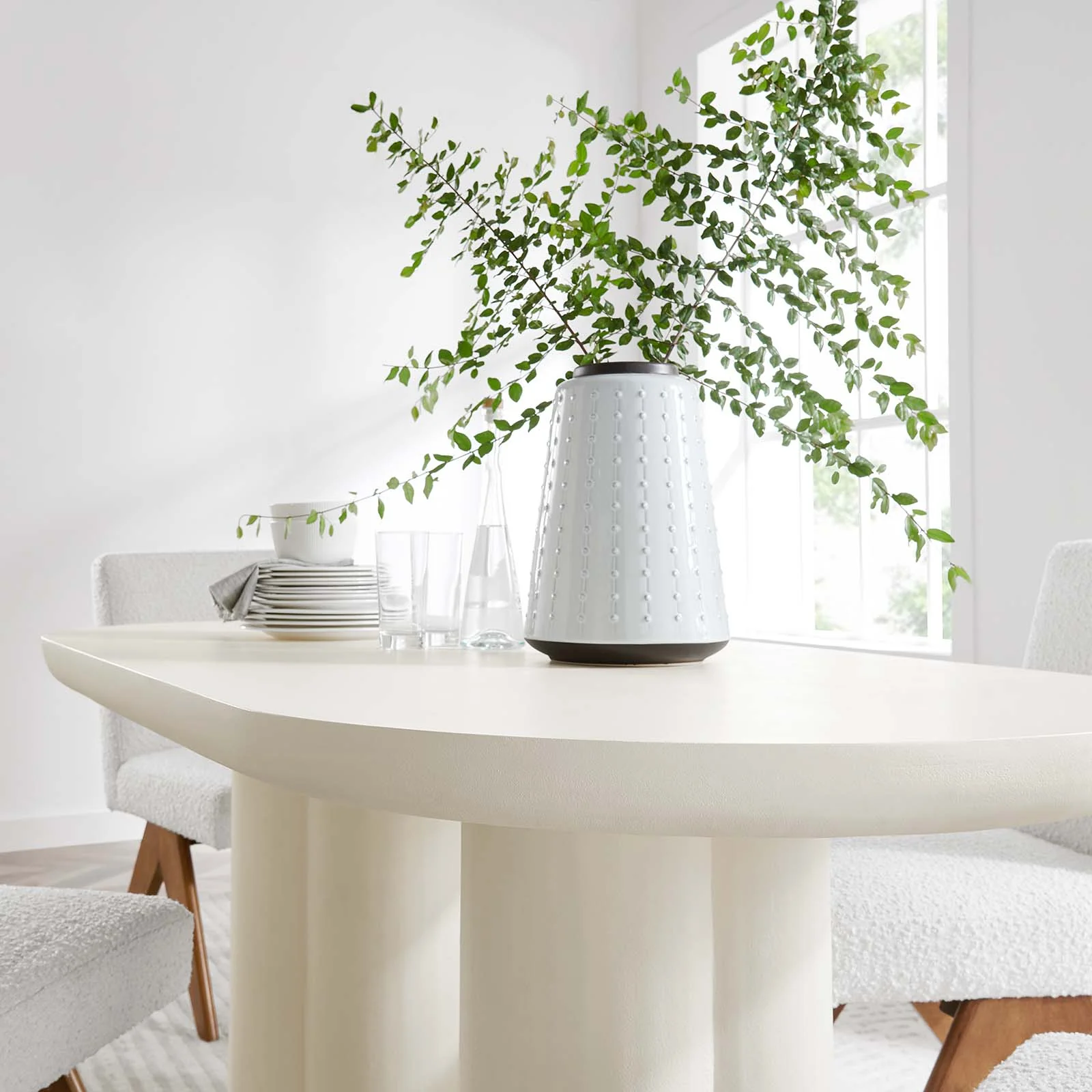 Caspian 72" Oval Concrete Dining Table By Modway - EEI-6764 - Image 18