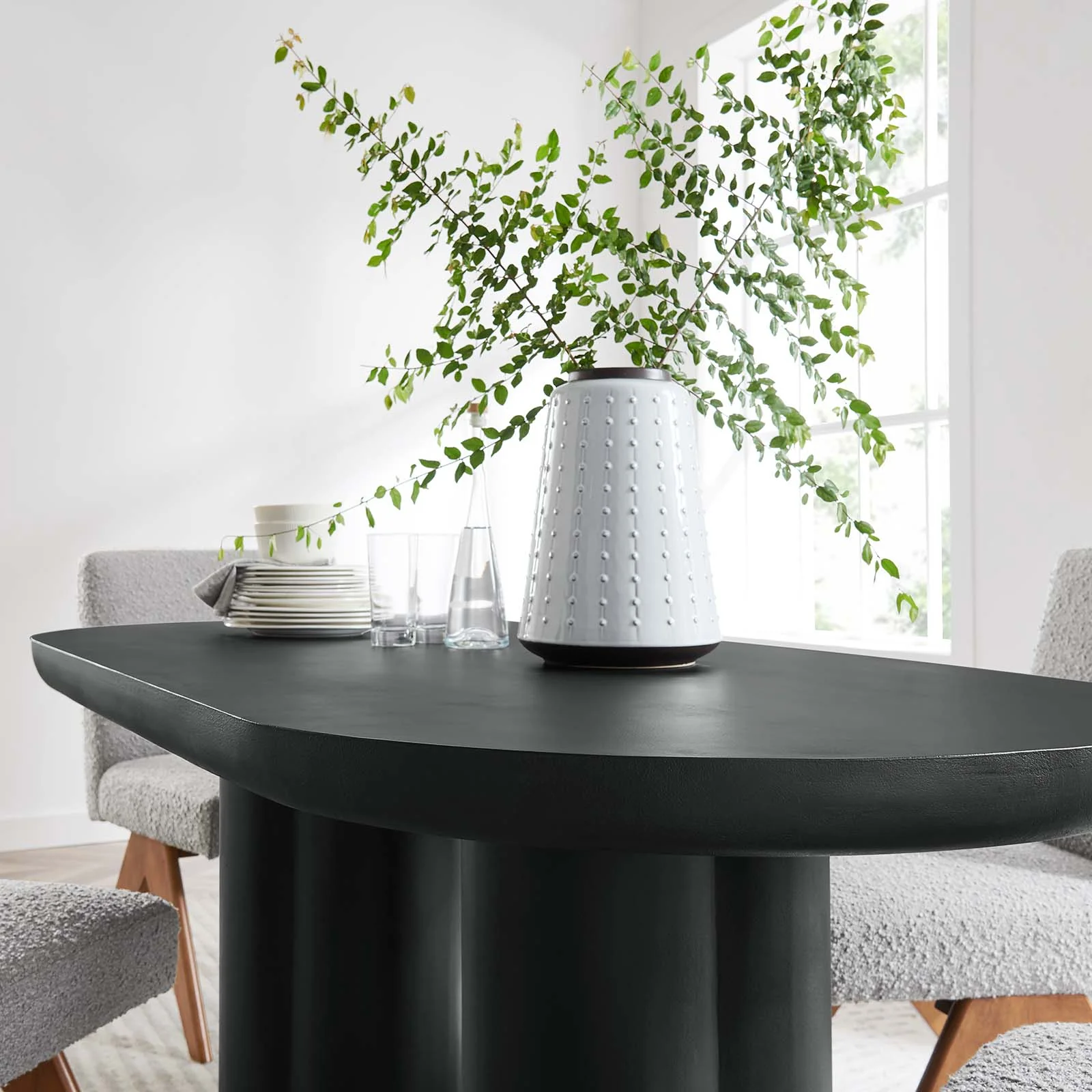 Caspian 72" Oval Concrete Dining Table By Modway - EEI-6764 - Image 9