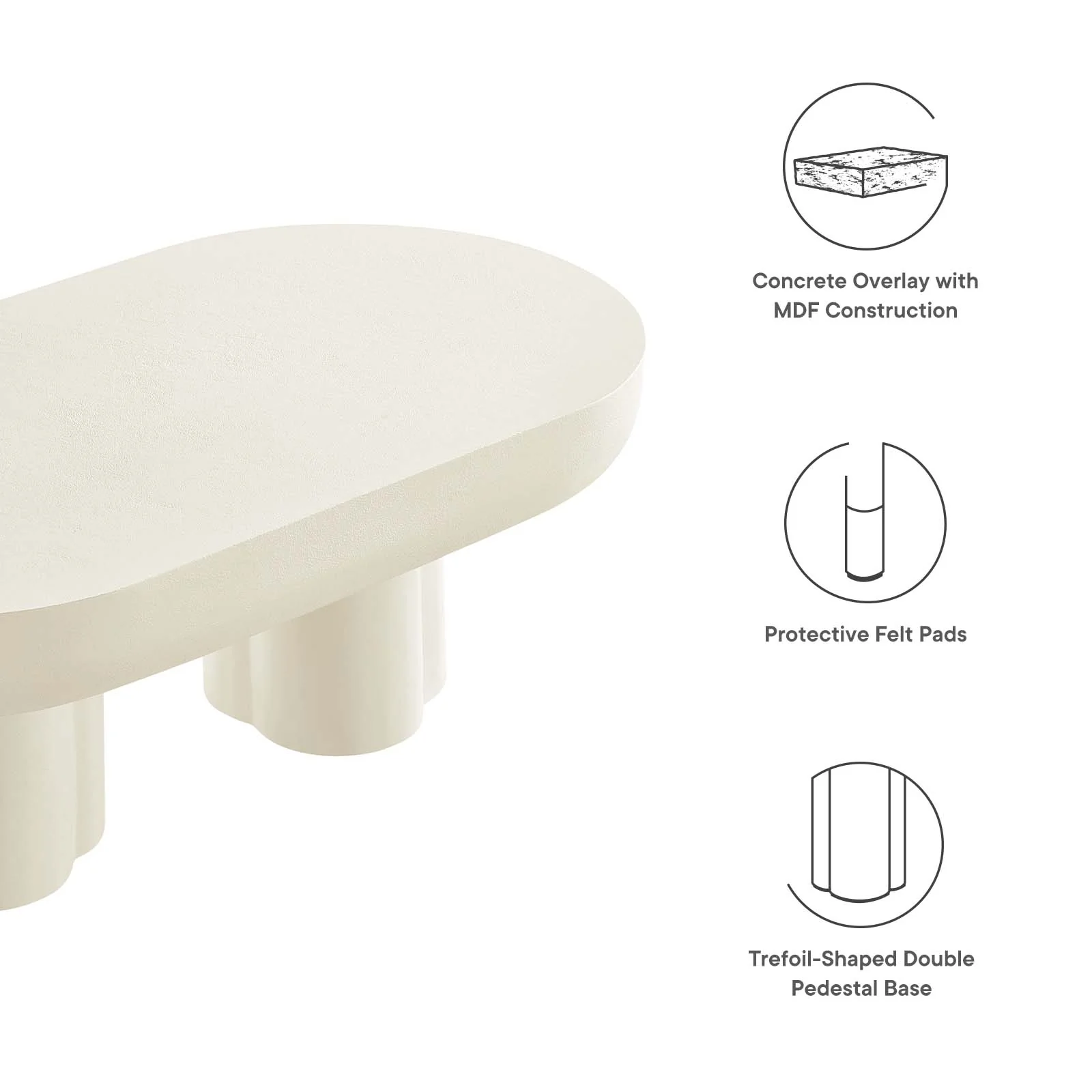 Caspian Oval Concrete Coffee Table By Modway - EEI-6763 - Image 16
