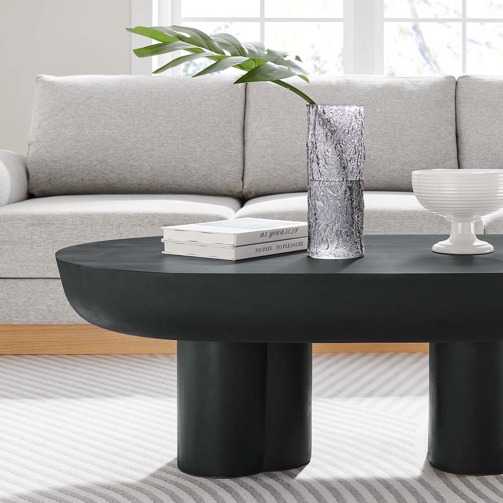 Caspian Oval Concrete Coffee Table By Modway - EEI-6763 - Image 9