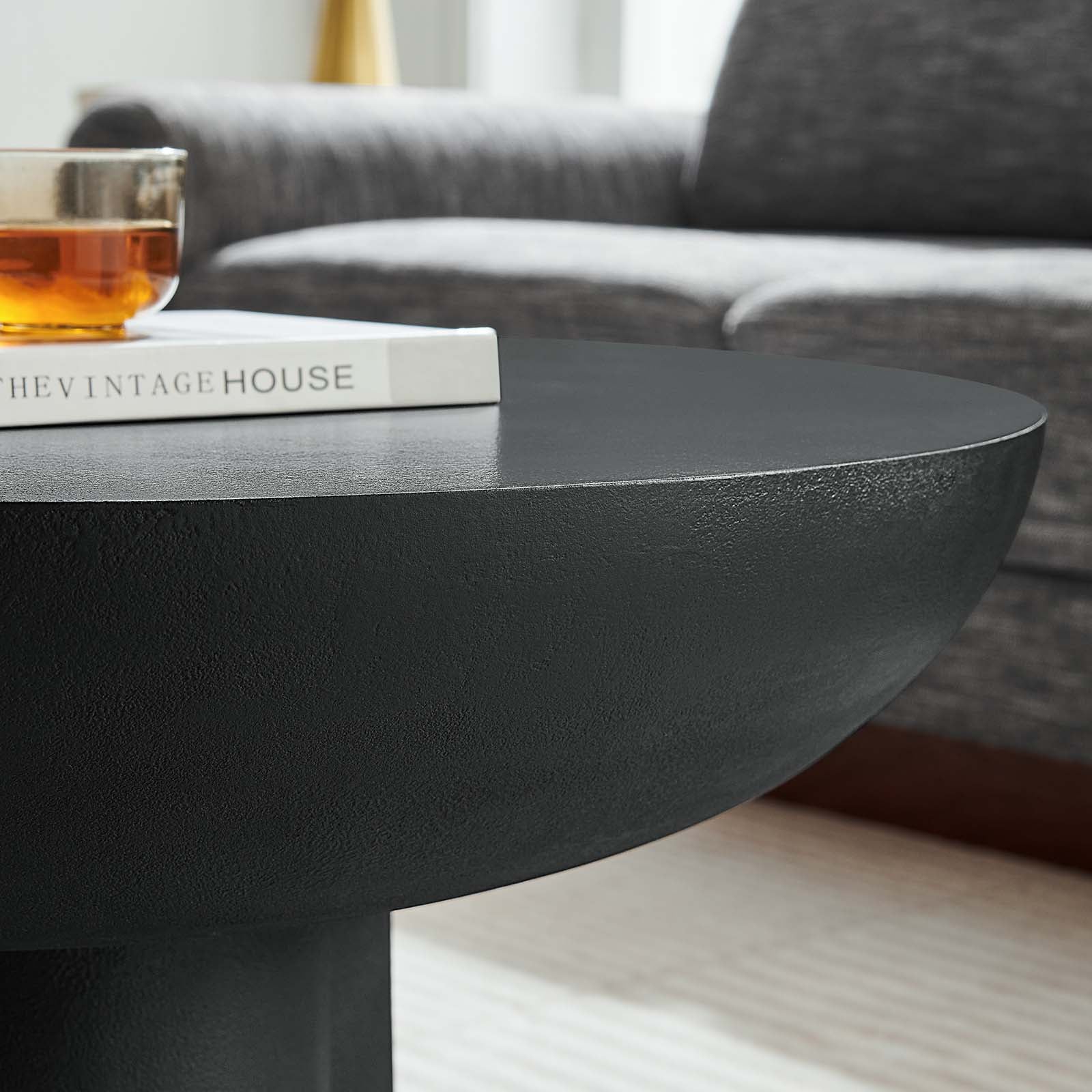 Caspian Round Concrete Coffee Table By Modway - EEI-6760 - Image 9