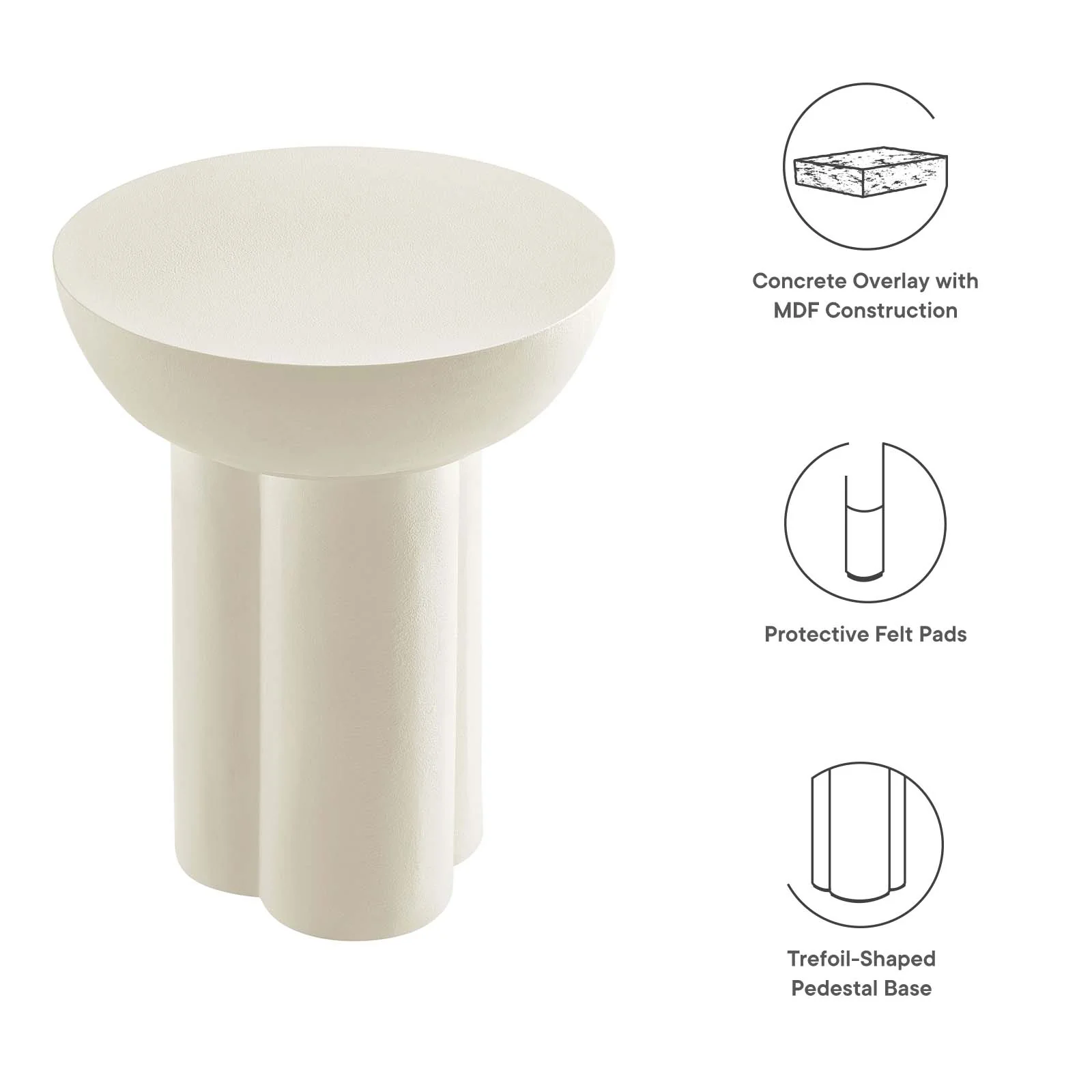 Caspian Round Concrete Side Table By Modway - EEI-6761 - Image 16