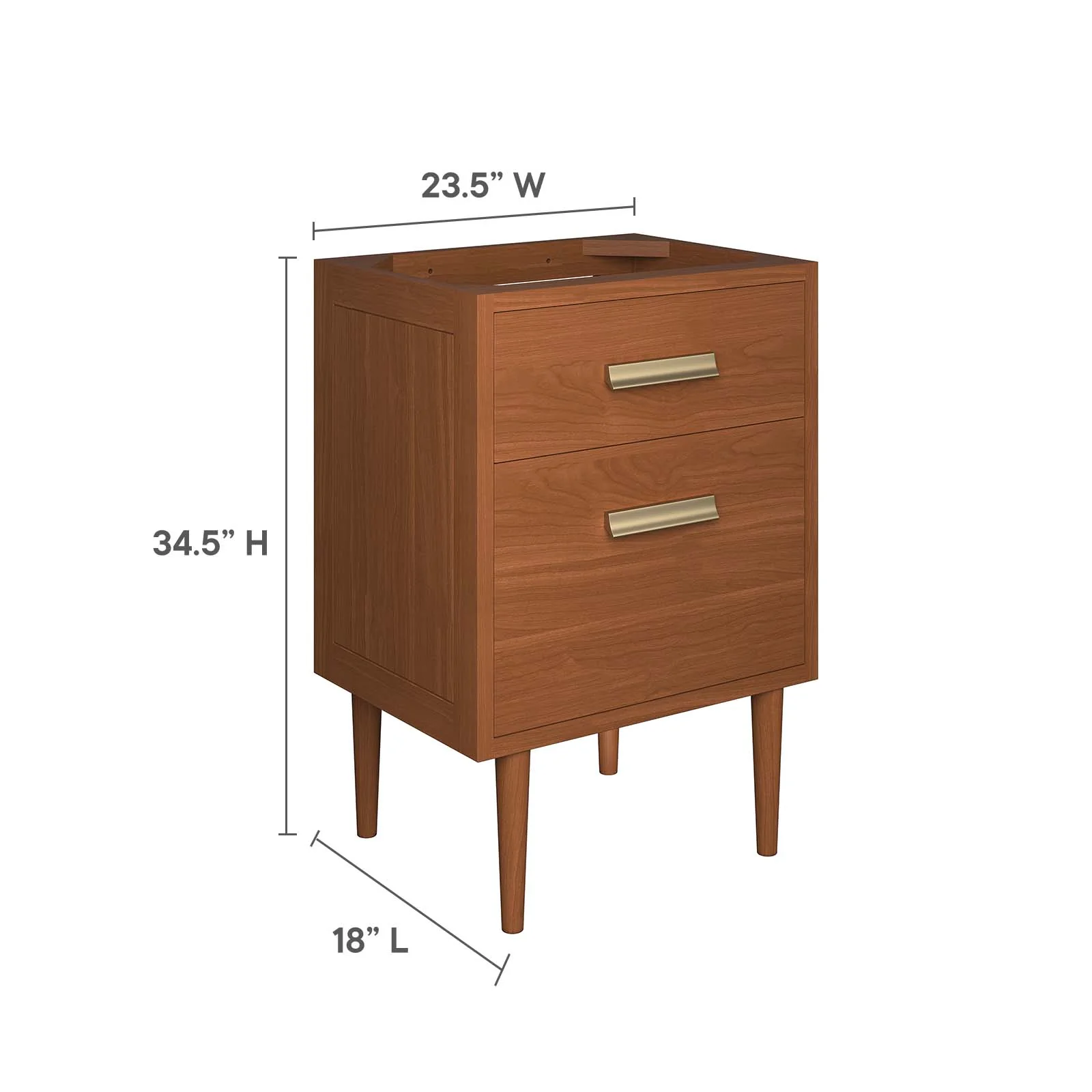 Cassia 24" Teak Wood Bathroom Vanity Cabinet (Sink Basin Not Included) By Modway - EEI-5082 - Image 9