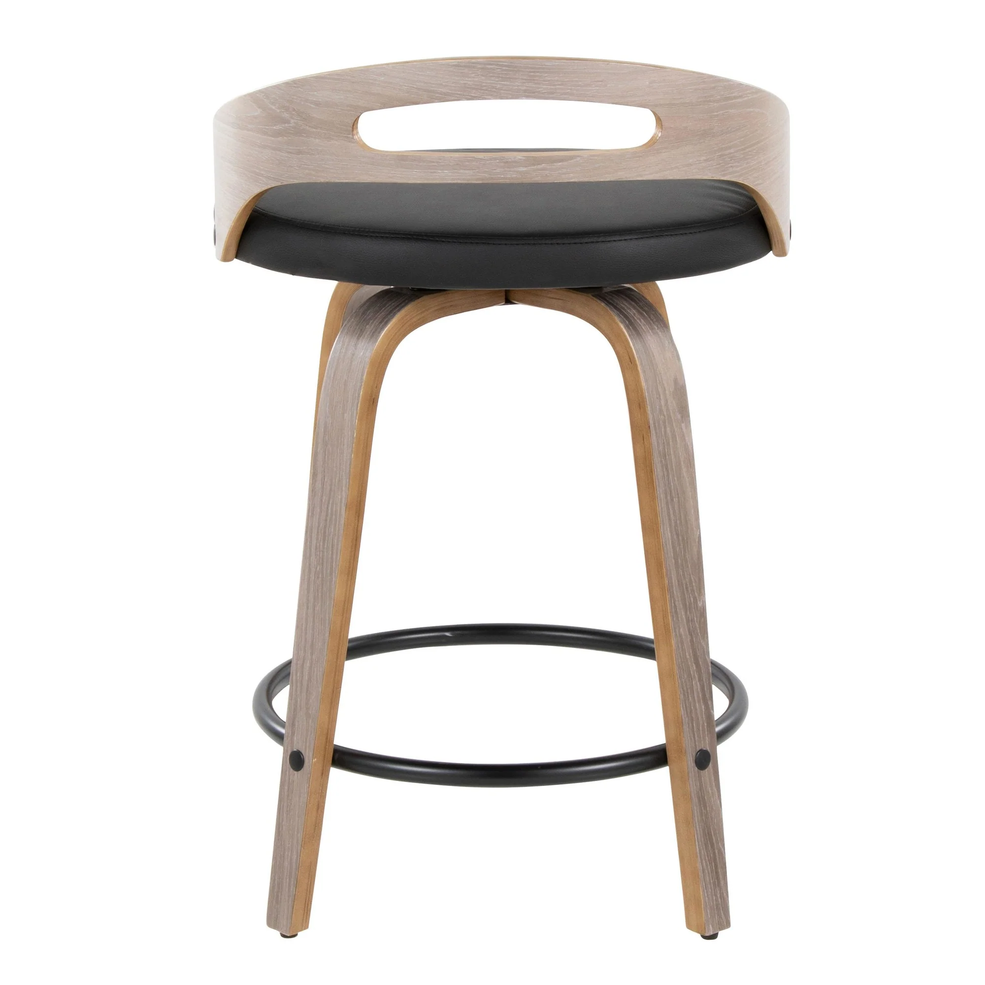 Cassis 24" Fixed-Height Counter Stool - Set of 2 By LumiSource - B24-CASSISPU-GRTZQ2 LGYLGYBK2 - Image 10