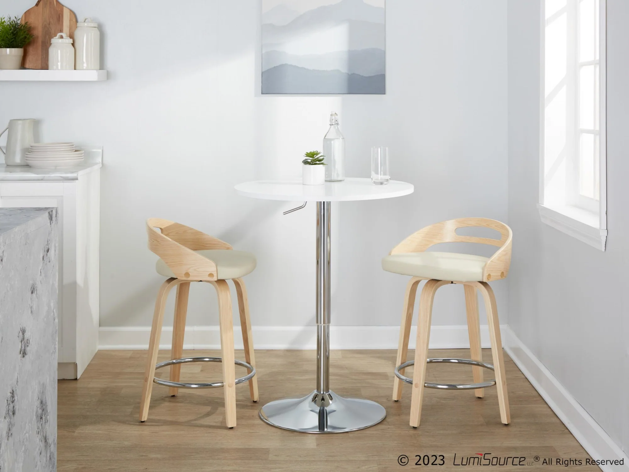 Cassis 24" Fixed-Height Counter Stool - Set of 2 By LumiSource - B24-CASSISPU-GRTZQ2 LGYLGYBK2 - Image 21