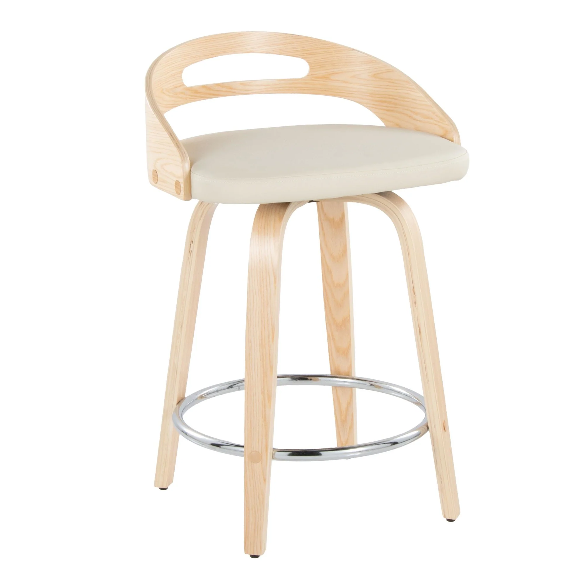 Cassis 24" Fixed-Height Counter Stool - Set of 2 By LumiSource - B24-CASSISPU-GRTZQ2 LGYLGYBK2 - Image 26