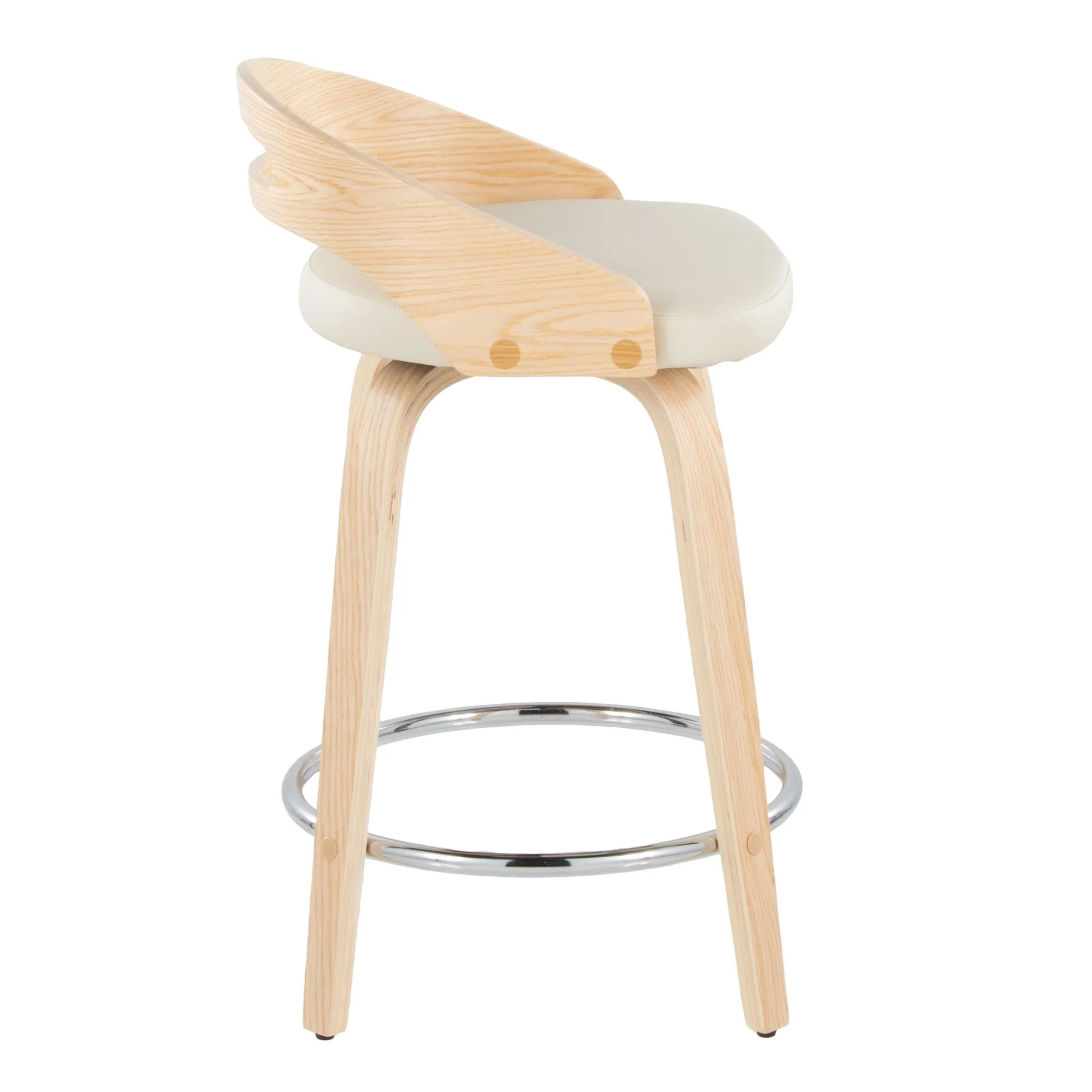 Cassis 24" Fixed-Height Counter Stool - Set of 2 By LumiSource - B24-CASSISPU-GRTZQ2 LGYLGYBK2 - Image 27