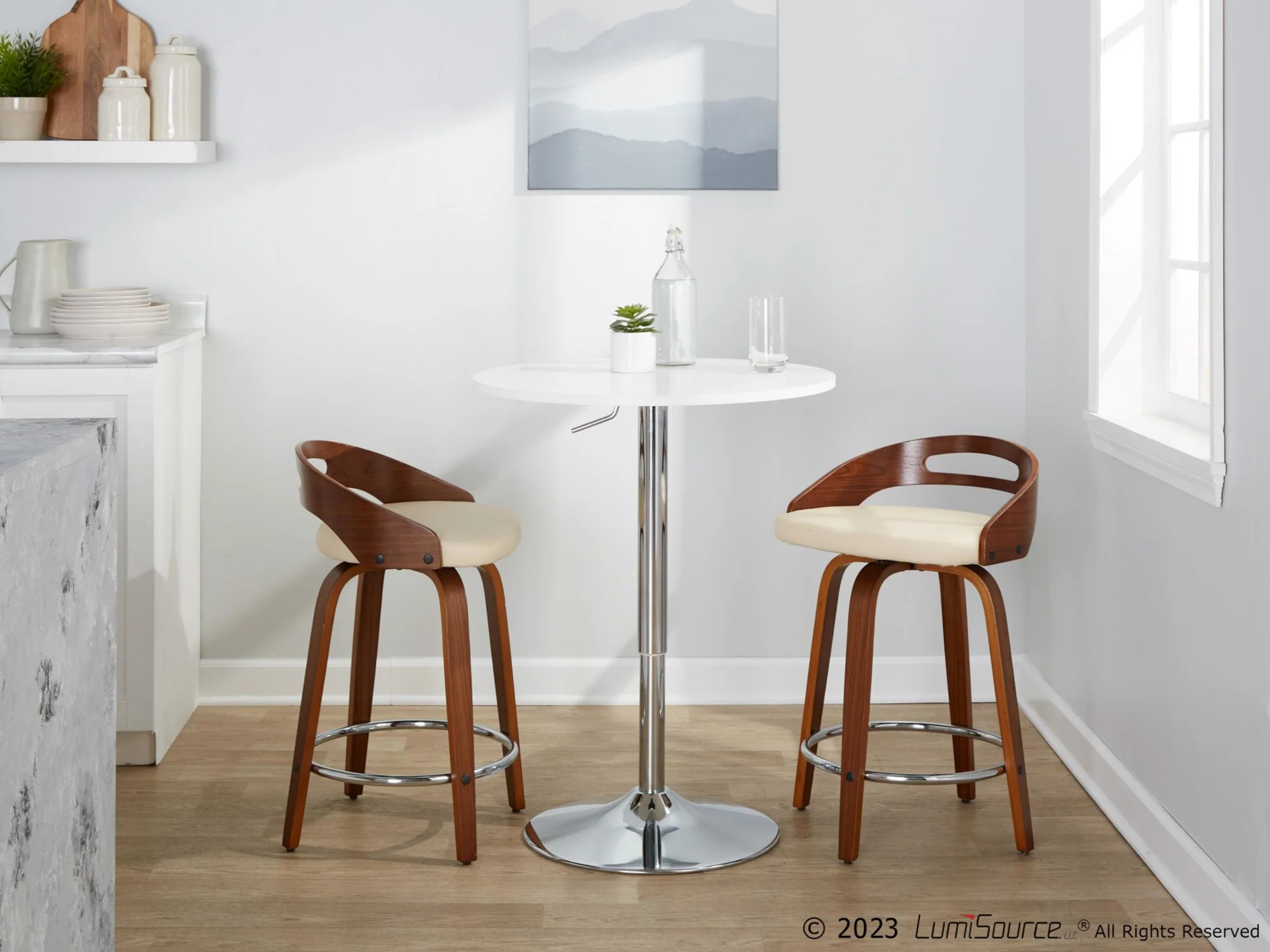 Cassis 24" Fixed-Height Counter Stool - Set of 2 By LumiSource - B24-CASSISPU-GRTZQ2 LGYLGYBK2 - Image 31