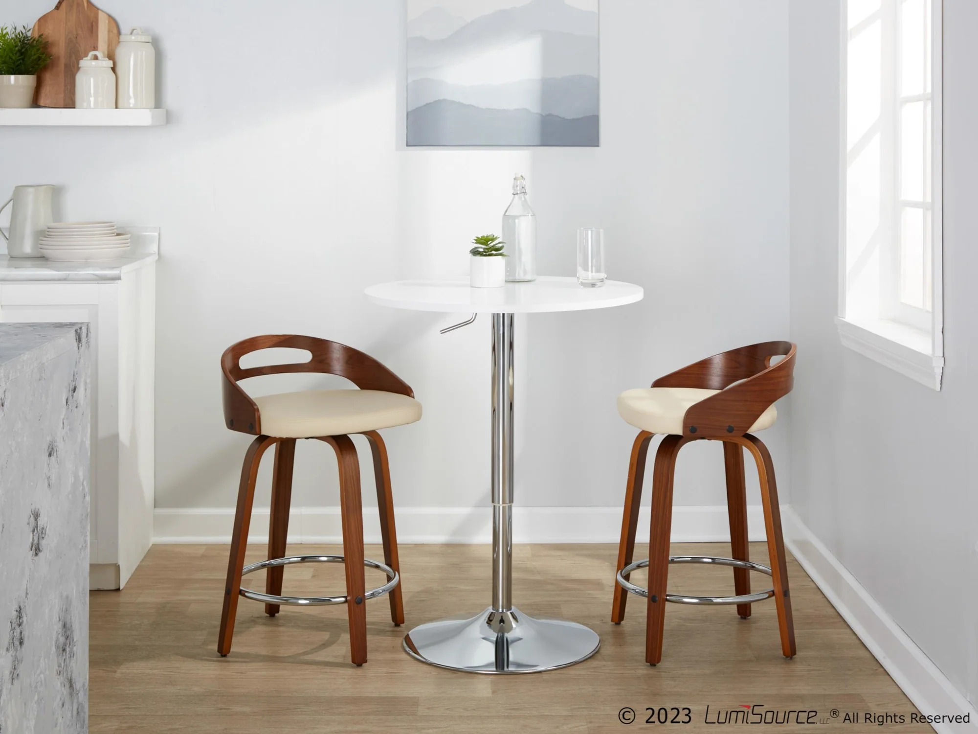 Cassis 24" Fixed-Height Counter Stool - Set of 2 By LumiSource - B24-CASSISPU-GRTZQ2 LGYLGYBK2 - Image 32