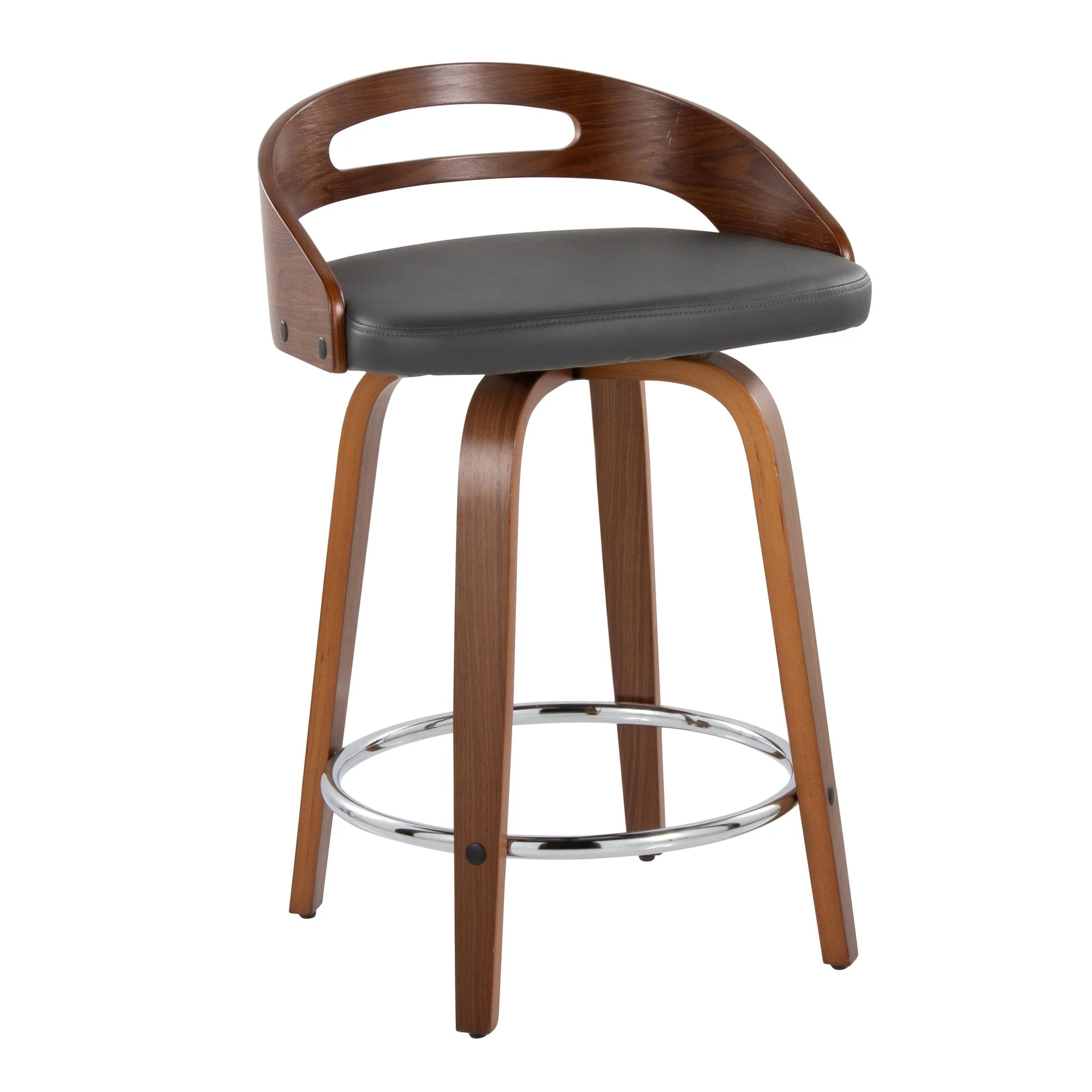 Cassis 24" Fixed-Height Counter Stool - Set of 2 By LumiSource - B24-CASSISPU-GRTZQ2 LGYLGYBK2 - Image 46