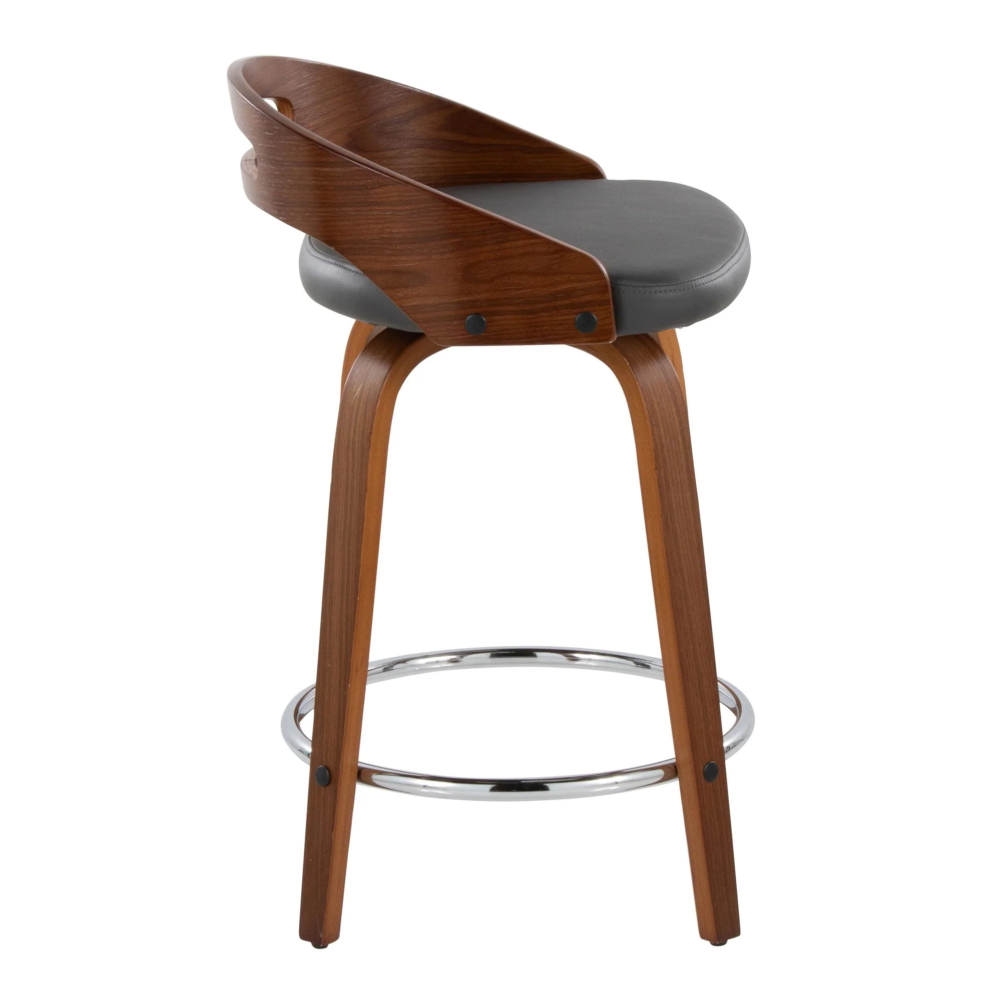 Cassis 24" Fixed-Height Counter Stool - Set of 2 By LumiSource - B24-CASSISPU-GRTZQ2 LGYLGYBK2 - Image 47