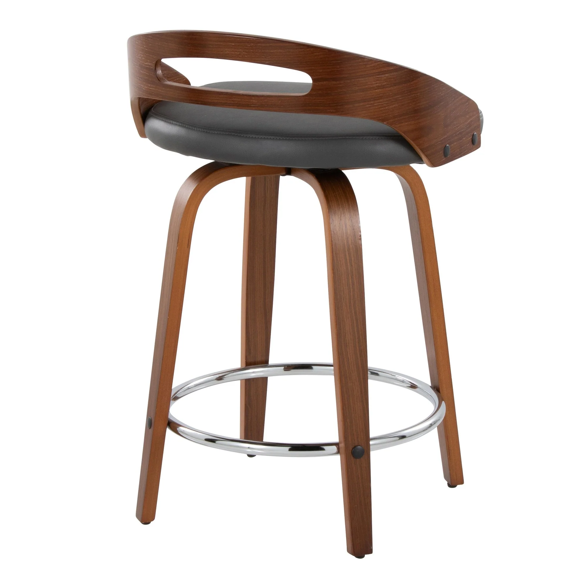 Cassis 24" Fixed-Height Counter Stool - Set of 2 By LumiSource - B24-CASSISPU-GRTZQ2 LGYLGYBK2 - Image 48