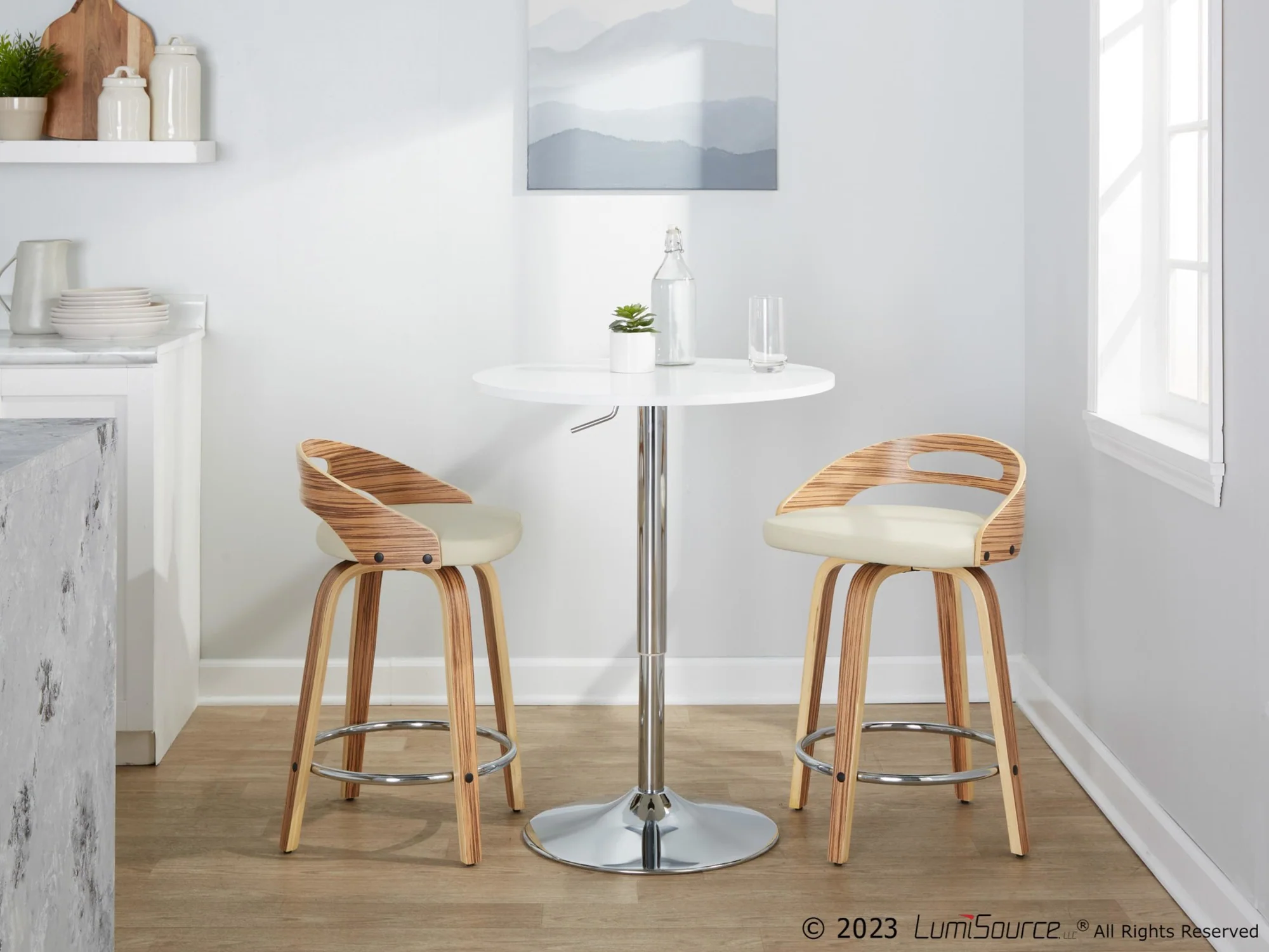 Cassis 24" Fixed-Height Counter Stool - Set of 2 By LumiSource - B24-CASSISPU-GRTZQ2 LGYLGYBK2 - Image 51