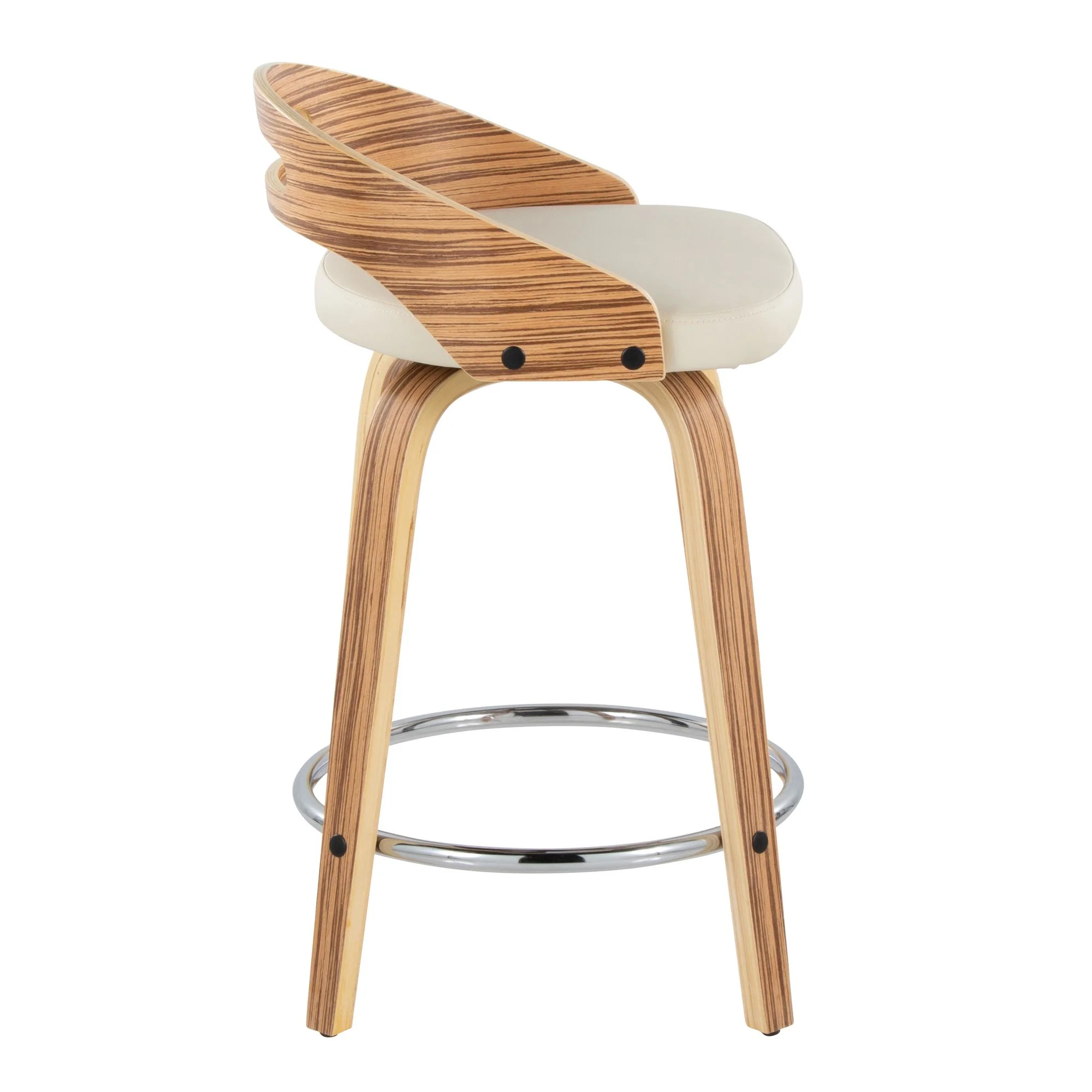 Cassis 24" Fixed-Height Counter Stool - Set of 2 By LumiSource - B24-CASSISPU-GRTZQ2 LGYLGYBK2 - Image 57