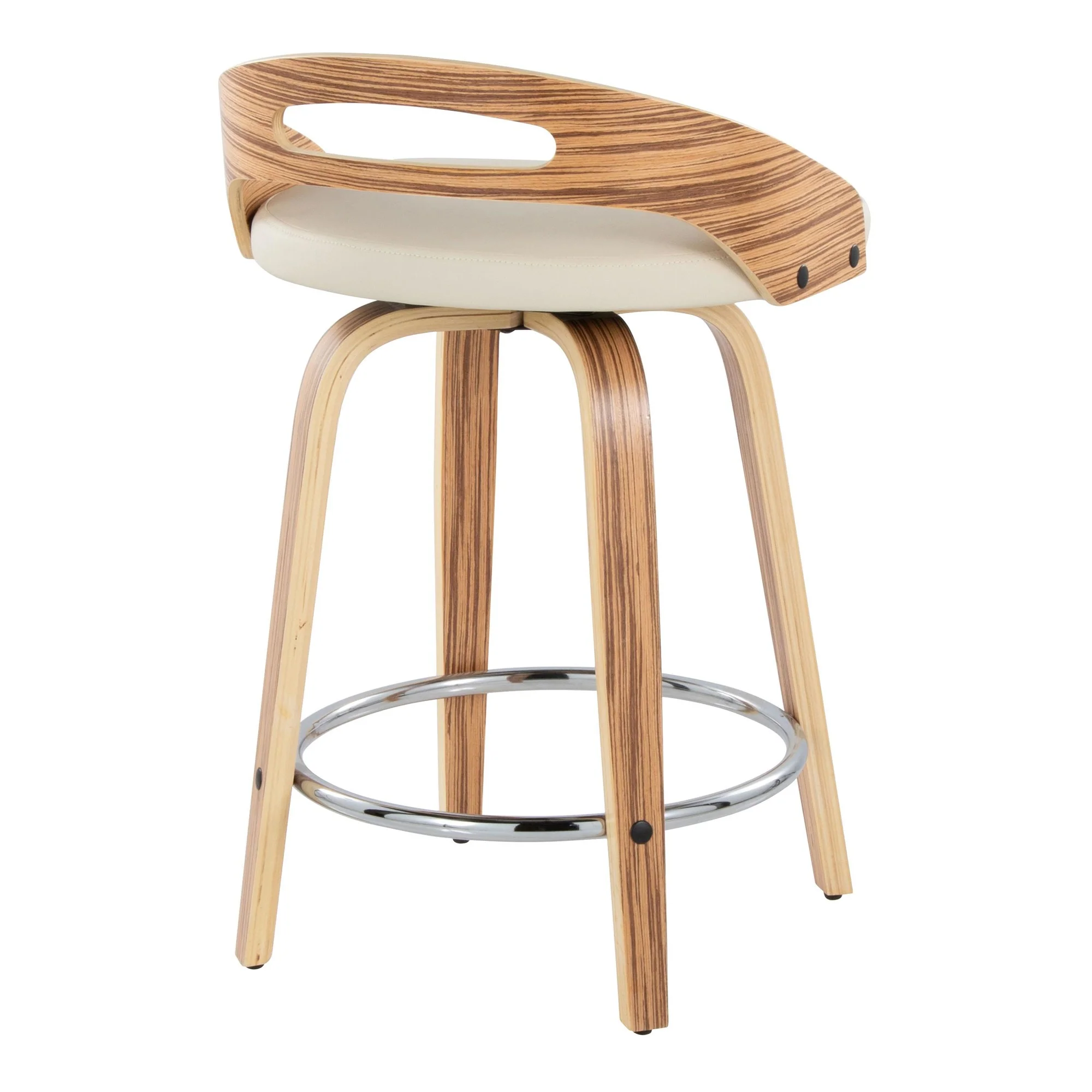 Cassis 24" Fixed-Height Counter Stool - Set of 2 By LumiSource - B24-CASSISPU-GRTZQ2 LGYLGYBK2 - Image 58