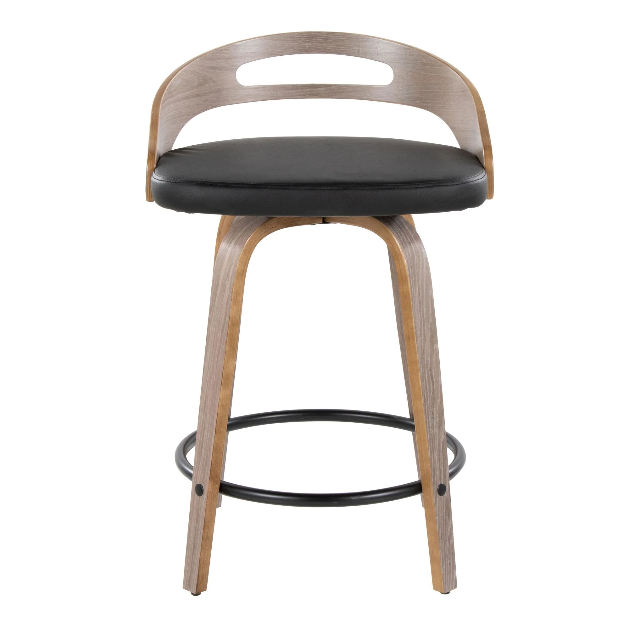 Cassis 24" Fixed-Height Counter Stool - Set of 2 By LumiSource - B24-CASSISPU-GRTZQ2 LGYLGYBK2 - Image 9