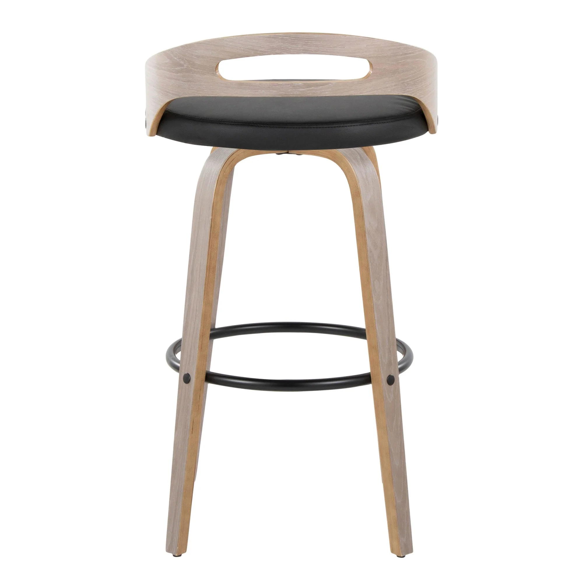 Cassis 30" Fixed-Height Barstool - Set of 2 By LumiSource - B30-CASSISPU-GRTZQ2 LGYLGYBK2 - Image 10