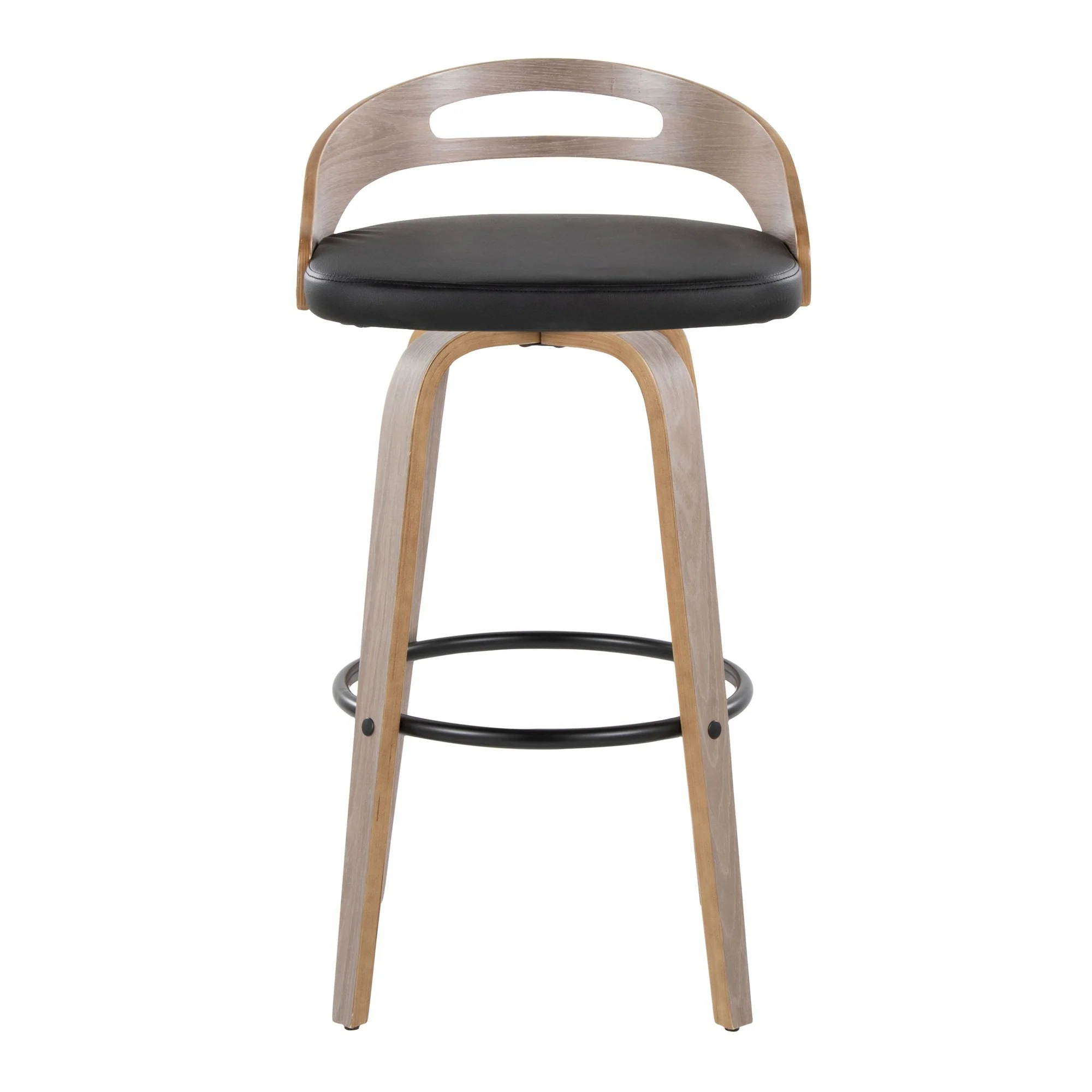 Cassis 30" Fixed-Height Barstool - Set of 2 By LumiSource - B30-CASSISPU-GRTZQ2 LGYLGYBK2 - Image 9