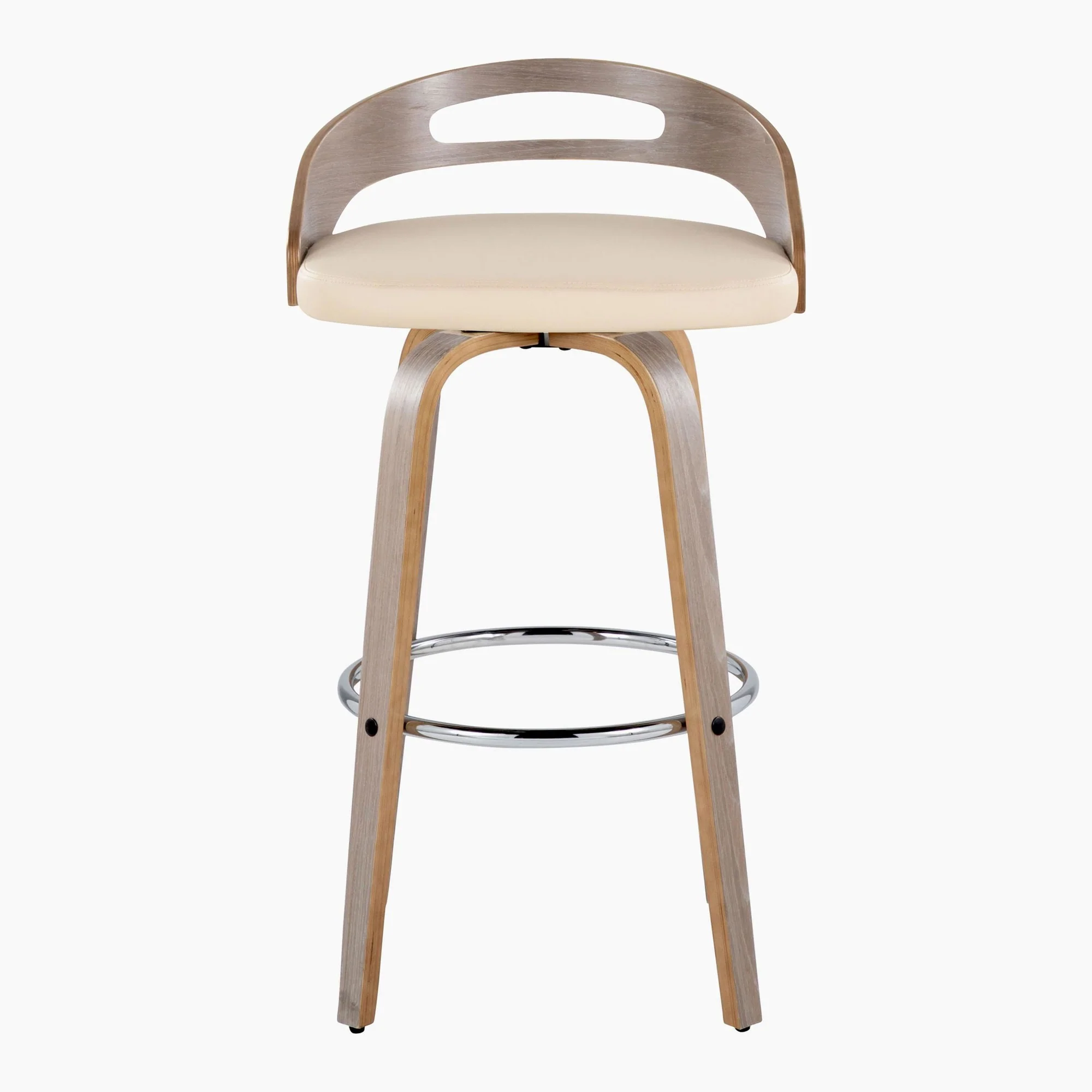 Cassis 30" Fixed-Height Barstool - Set of 2 By LumiSource - B30-CASSISPU-GRTZR2 LGYLGYCR2 - Image 5