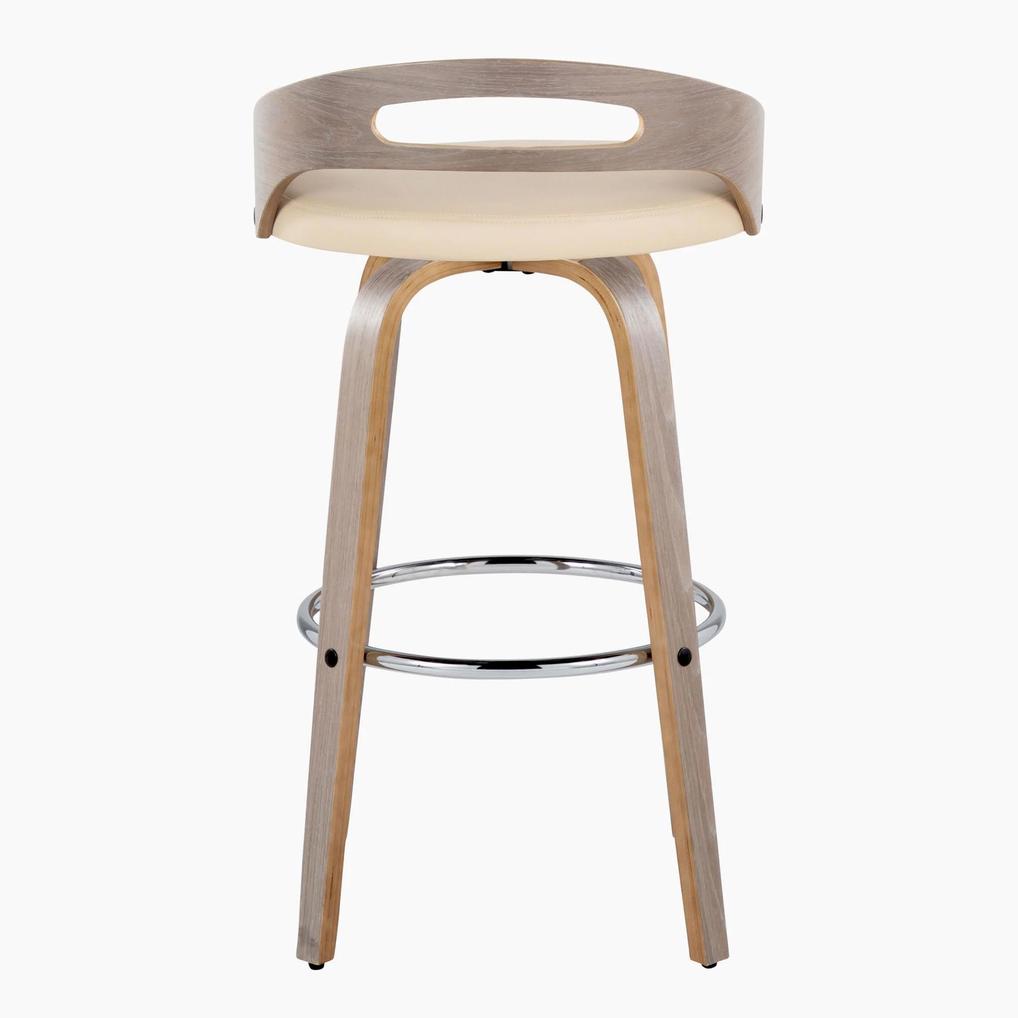 Cassis 30" Fixed-Height Barstool - Set of 2 By LumiSource - B30-CASSISPU-GRTZR2 LGYLGYCR2 - Image 6
