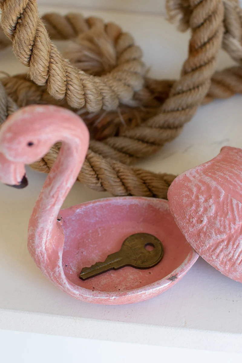 Cast Iron Flamingo Hide-A Key (Min 4) By Kalalou - Image 2