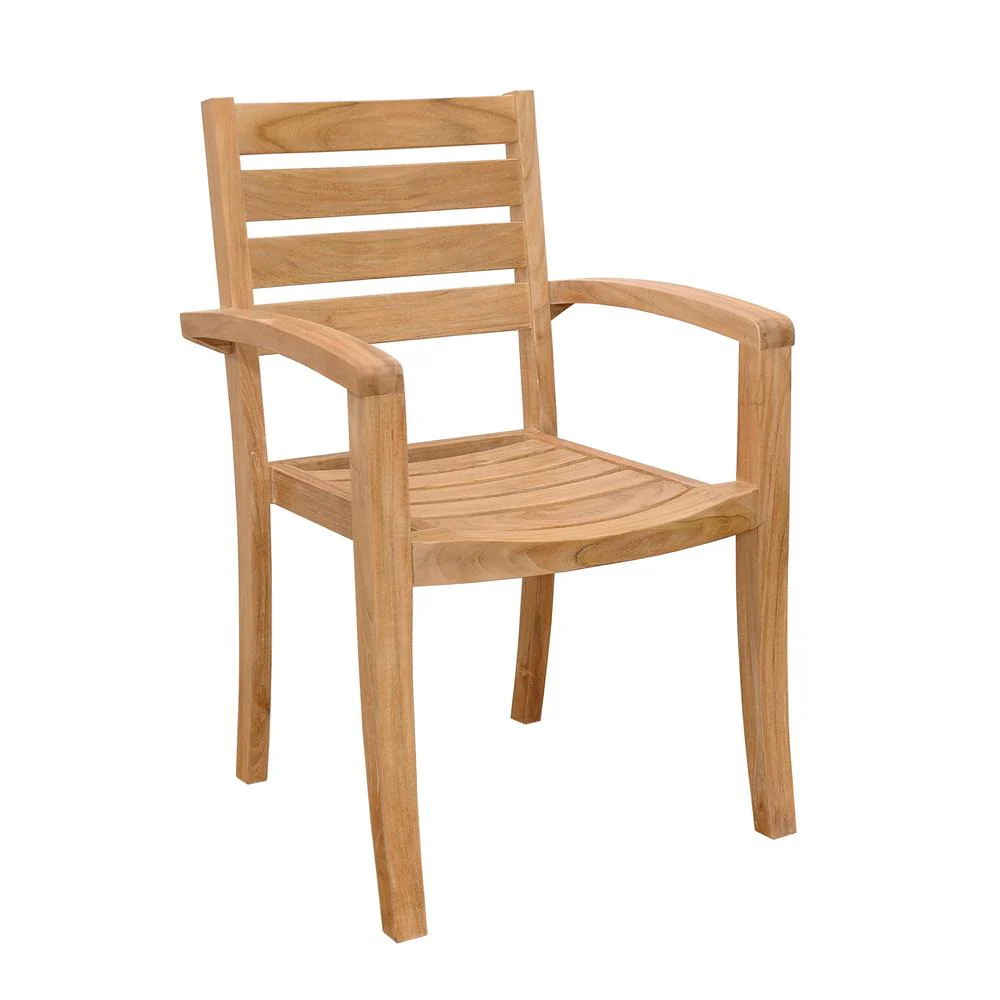 Catalina Stackable Armchair Fully Built & 4 Pcs In A Box By Anderson Teak - Image 3
