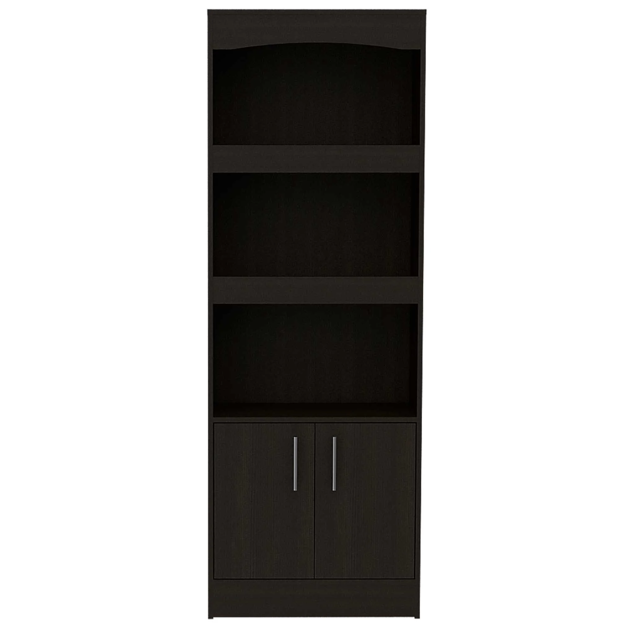 Catarina Black Bookcase Cabinet By Homeroots - Image 6