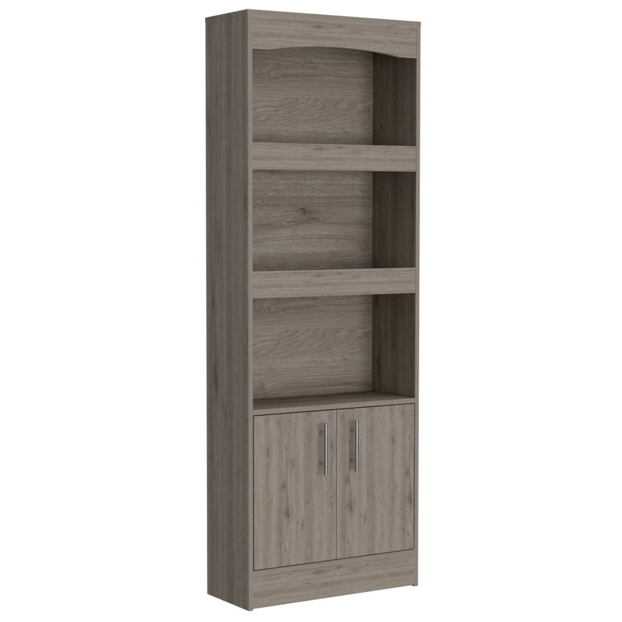 Catarina Light Gray Bookcase Cabinet By Homeroots - Image 6
