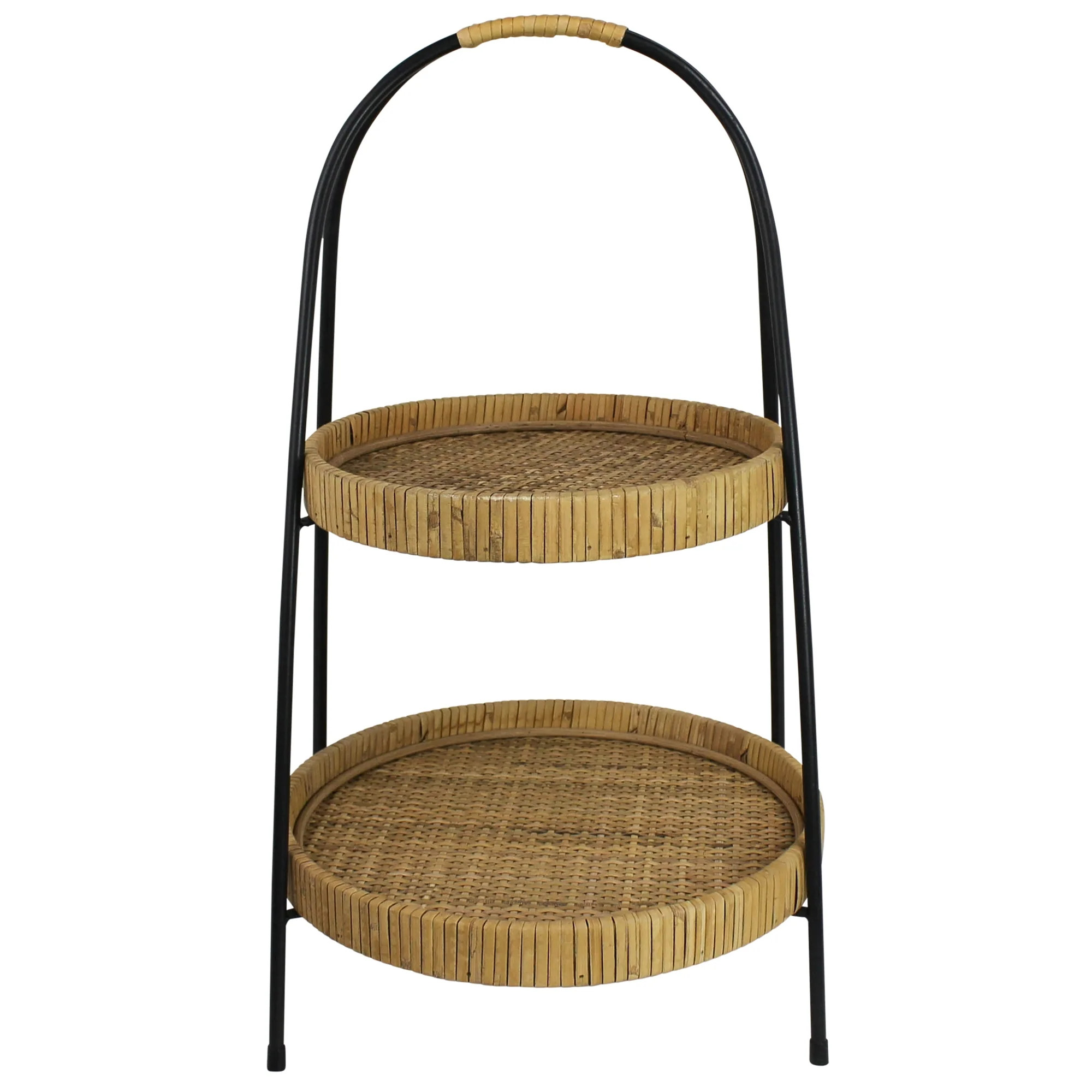Cayman 2-Tier Stand, Rattan By HomArt - Image 2