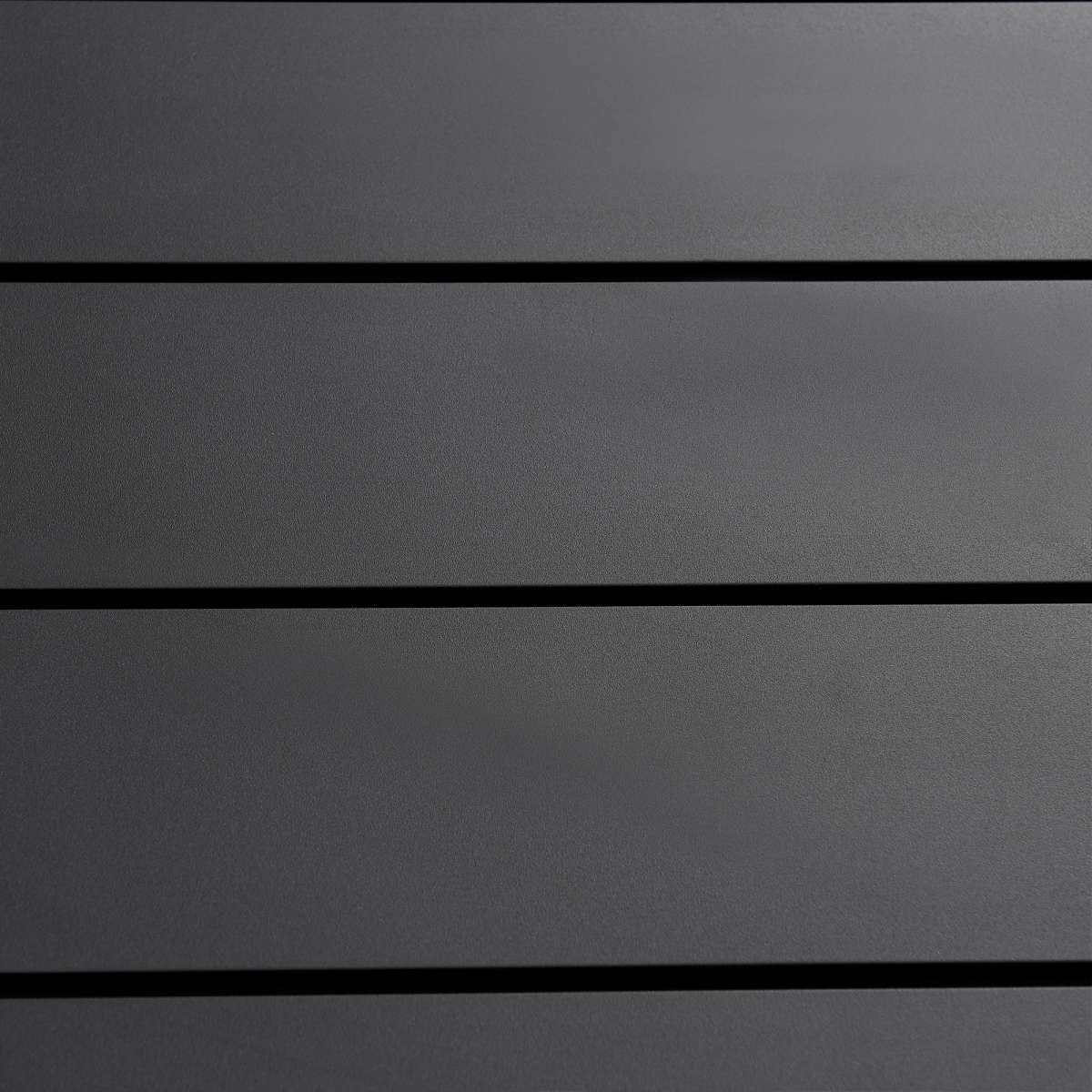 Black Aluminum Outdoor Round Conversation Table with Wicker Shelf - Cayman Collection By Armen Living - Image 6