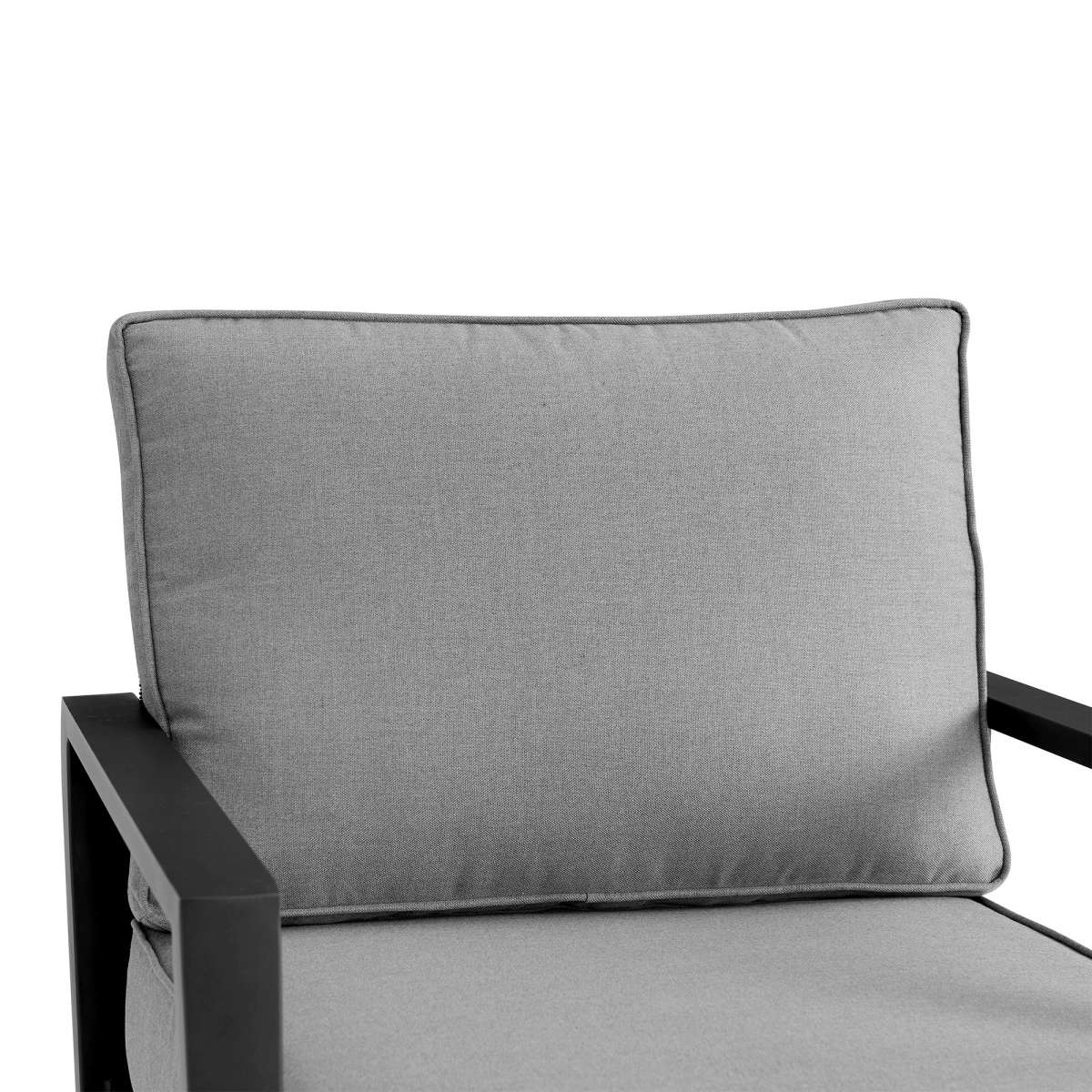 Outdoor Swivel Glider Chair with Dark Gray Cushions & Black Aluminum - Cayman Collection By Armen Living - Image 2