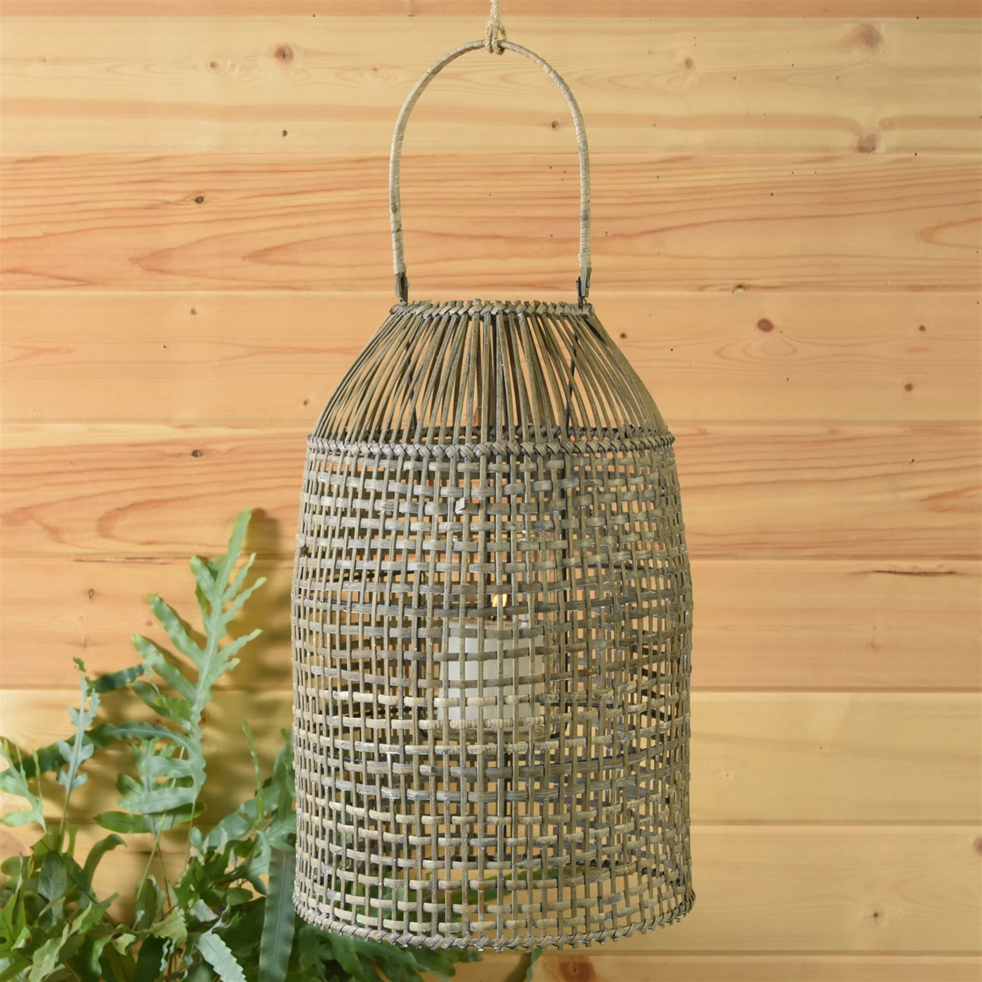 Cayman Lantern, Rattan - Natural By HomArt - Image 2