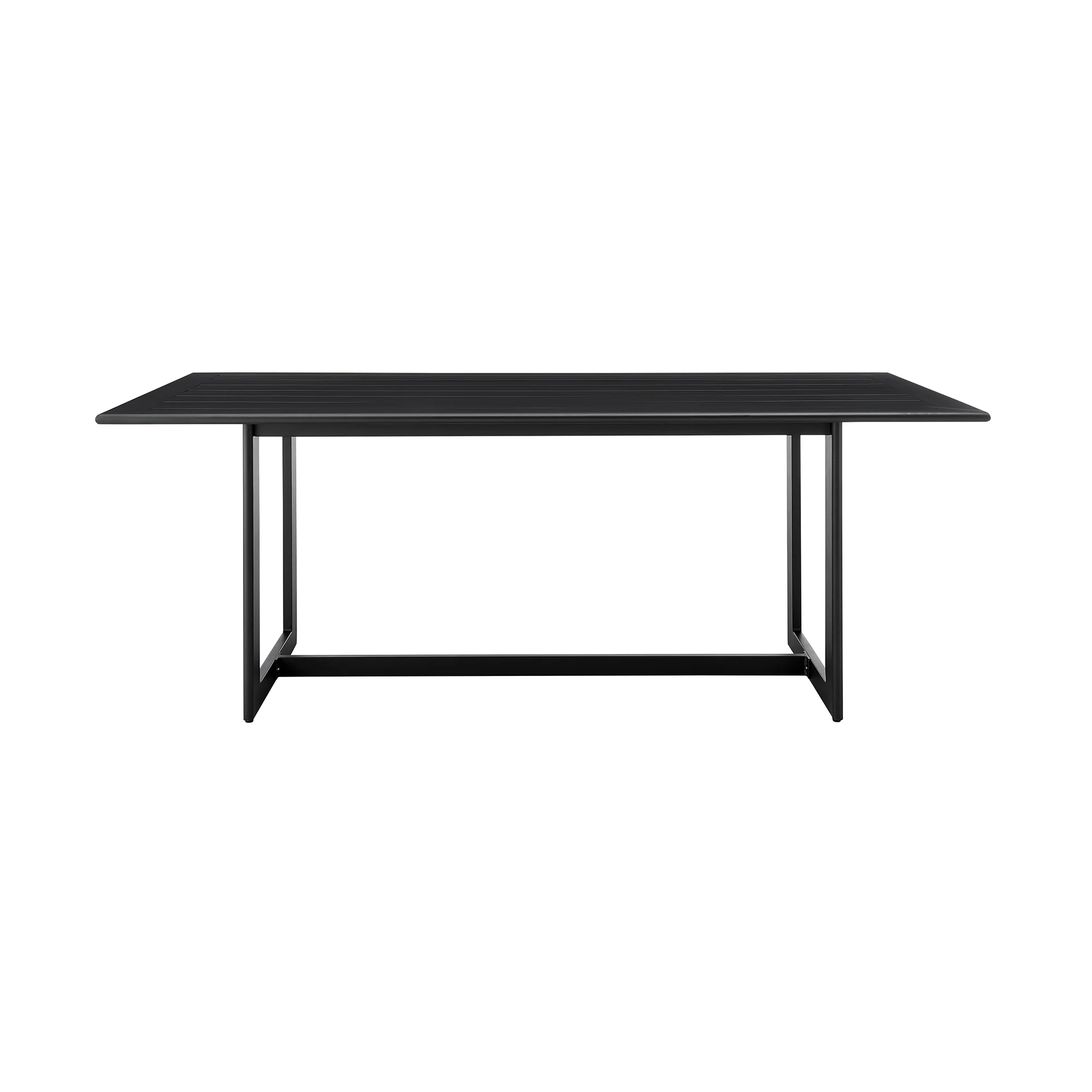 Cayman Outdoor Patio 5-Piece Dining Table Set in Aluminum with Gray Cushions By Armen Living - Image 5