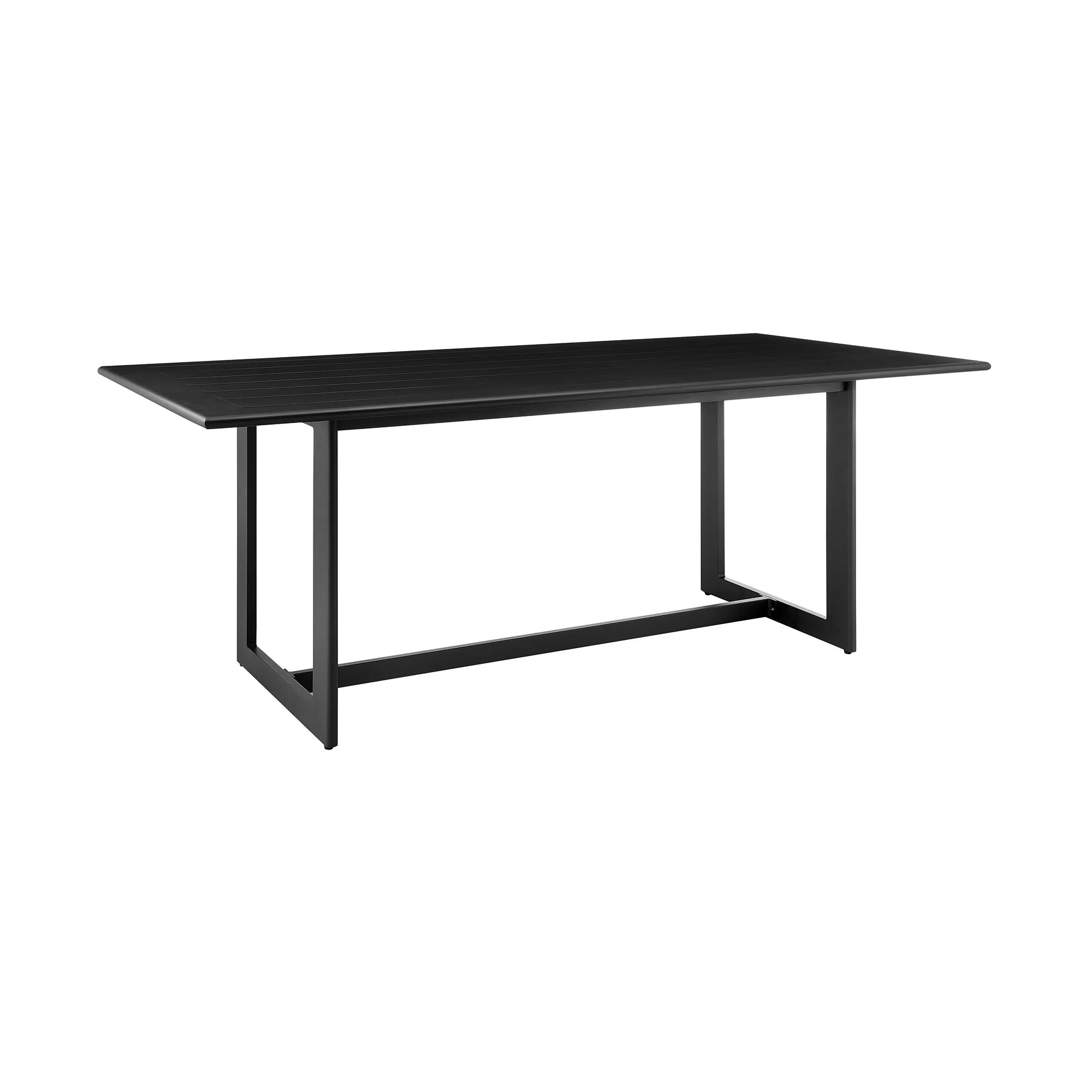 Cayman Outdoor Patio 7-Piece Dining Table Set in Aluminum with Gray Cushions By Armen Living - Image 6