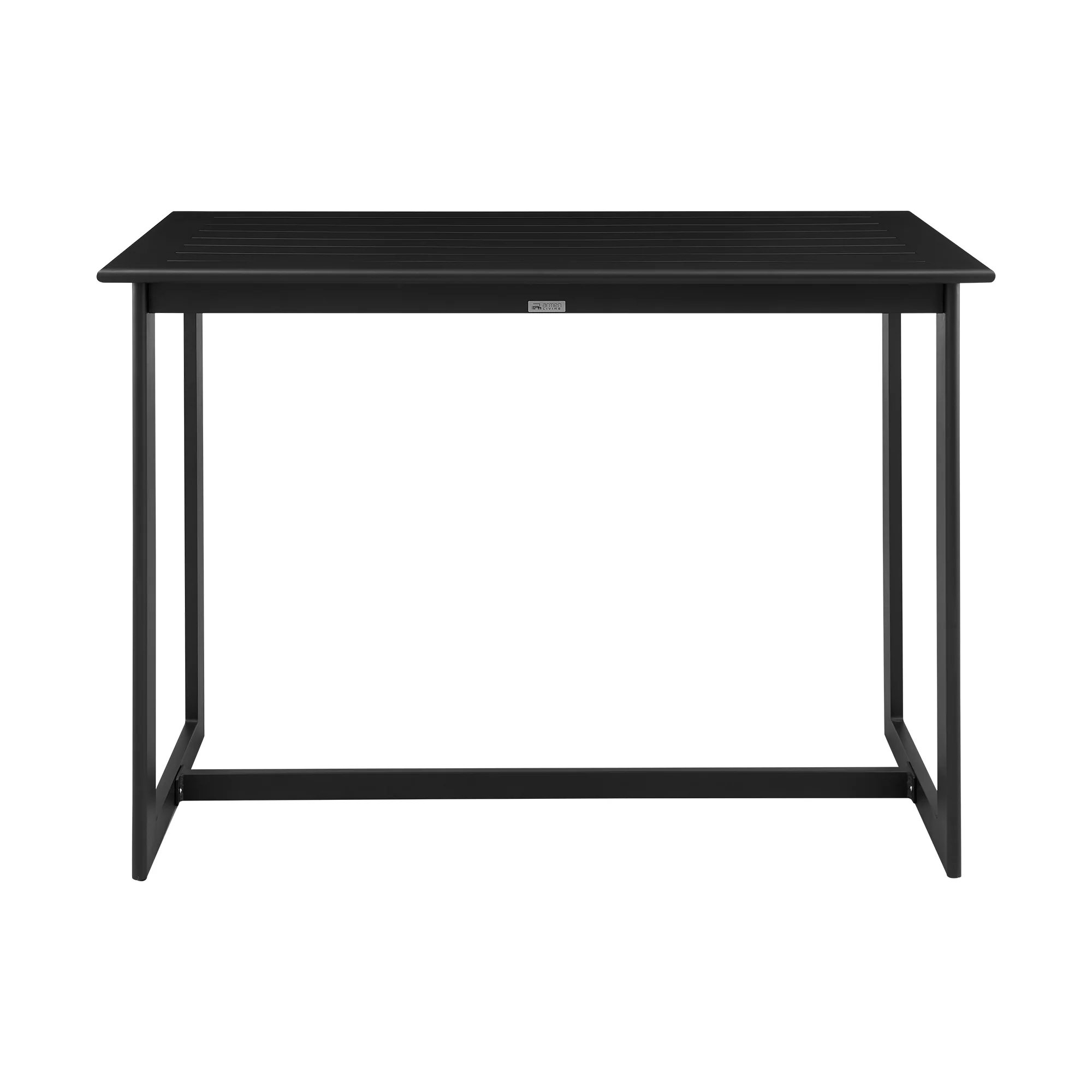 Cayman Outdoor Patio Bar Height Dining Table in Aluminum By Armen Living - Image 3